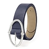Leather Belts for Women, Women's Belts for Jeans Pants Fashion Ladies Dress Belt with Sliver Buckle