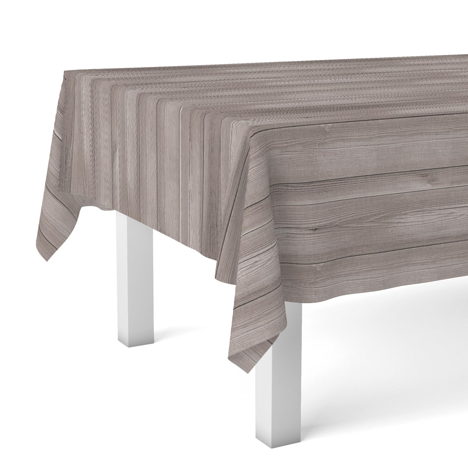 Martina Home Oilcloth Tablecloth Wood Brown 260 x 140 cm