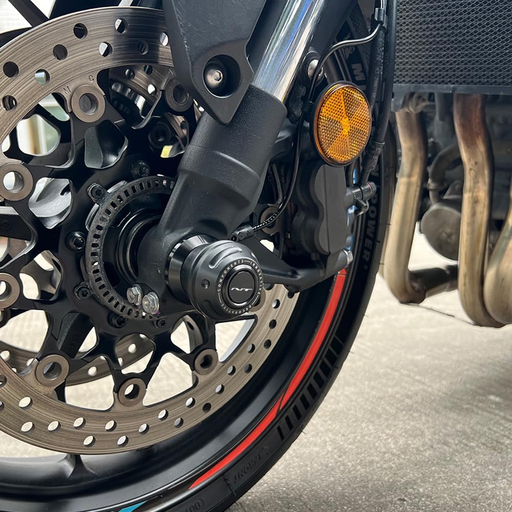 Motorcycle Front Wheel Axle Fork Slider Crash Protector Compatible With H.onda NT1100 2022 2023 2024 2025 | NT 1100 NT-1100 Accessories (black)