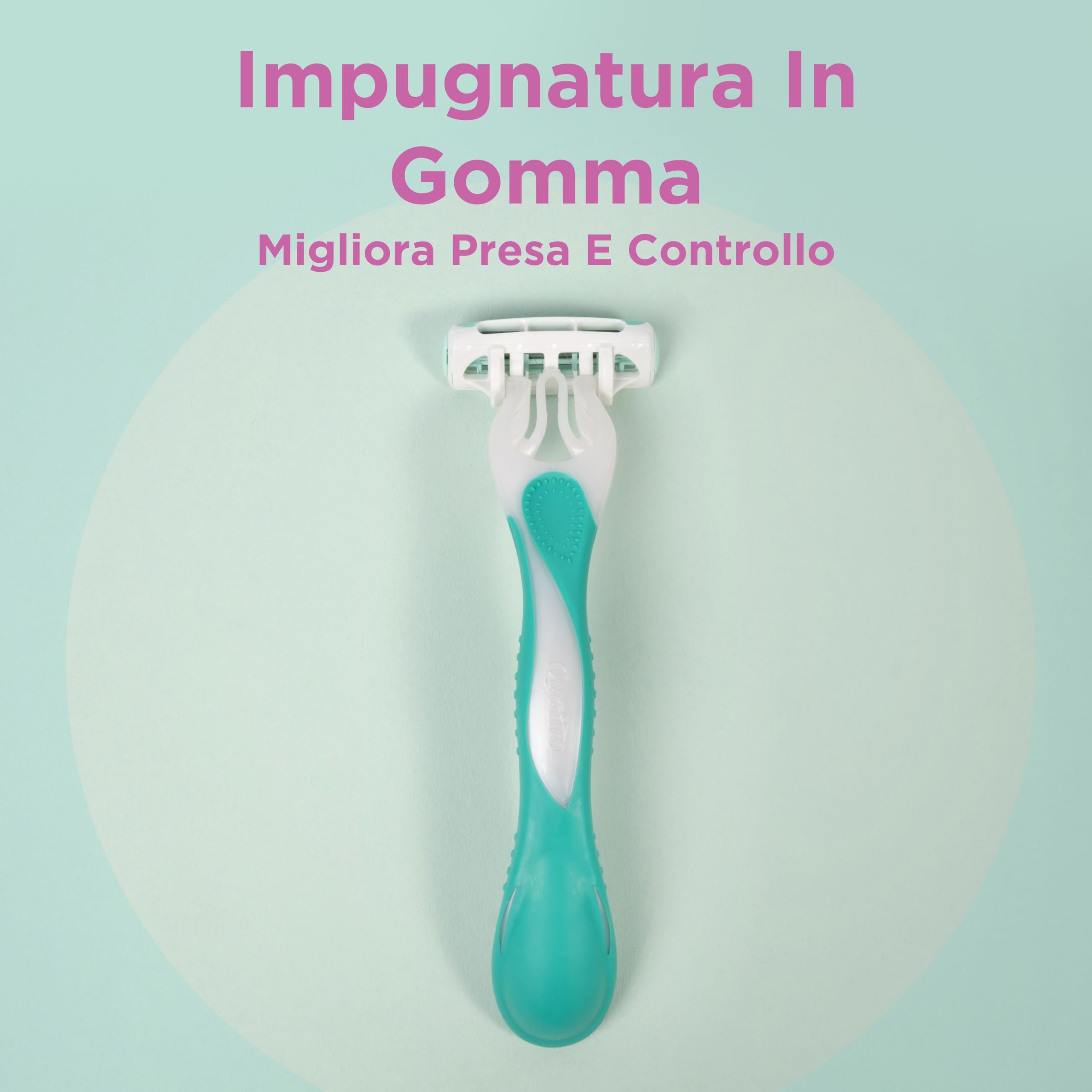 Wilkinson Sword - MyIntuition Smooth Sensitive Quattro - Rasoio Usa & Getta - Rasoio a 4 Lame per Donna - 2 Strisce Lubrificanti con Aloe Vera e Vitamina E - Confezione 3+1