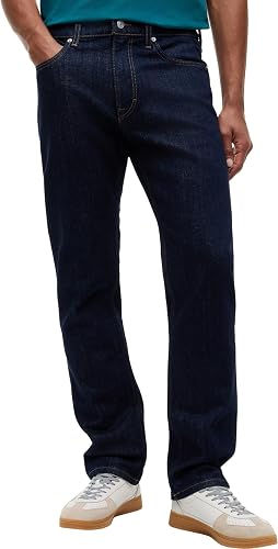 Tommy Jeans Vaqueros Hombre Ryan Slim Straight Fit, Azul (Denim Dark), 28W/32L