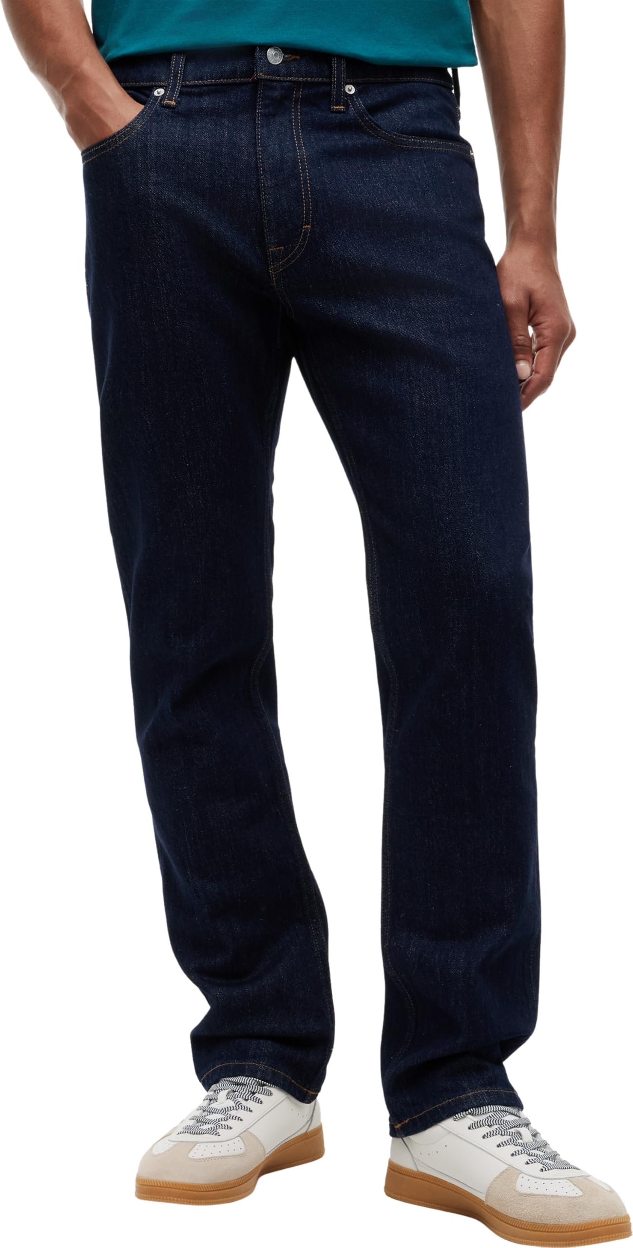 Tommy Jeans Men's Jeans Ryan Slim Straight Fit, Blue (Denim Dark), 32W/30L