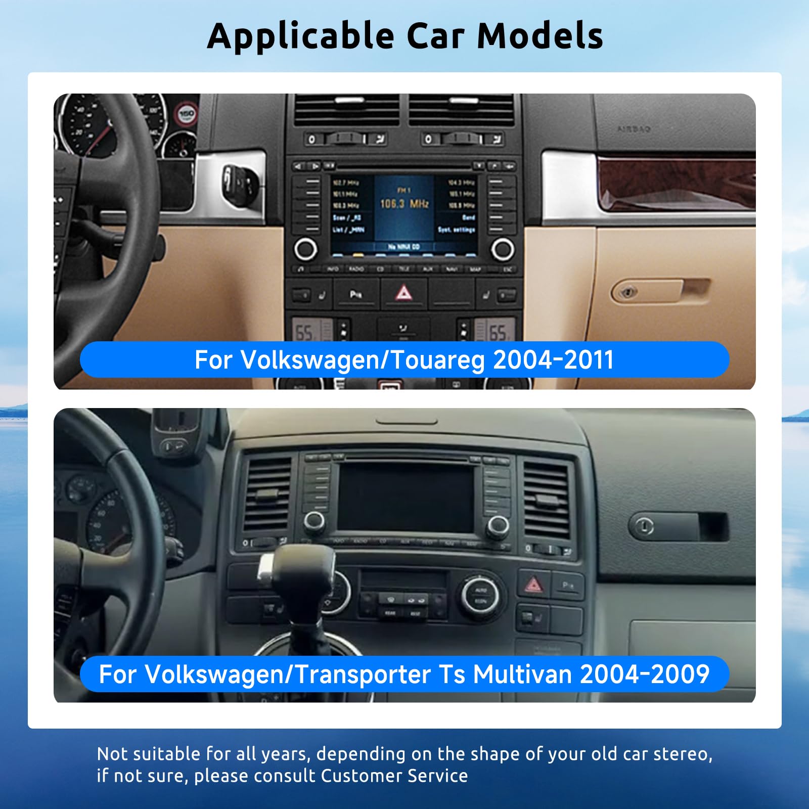 Für VW Touareg 7L Transporter T5 Multivan V Android13 Autoradio GPS