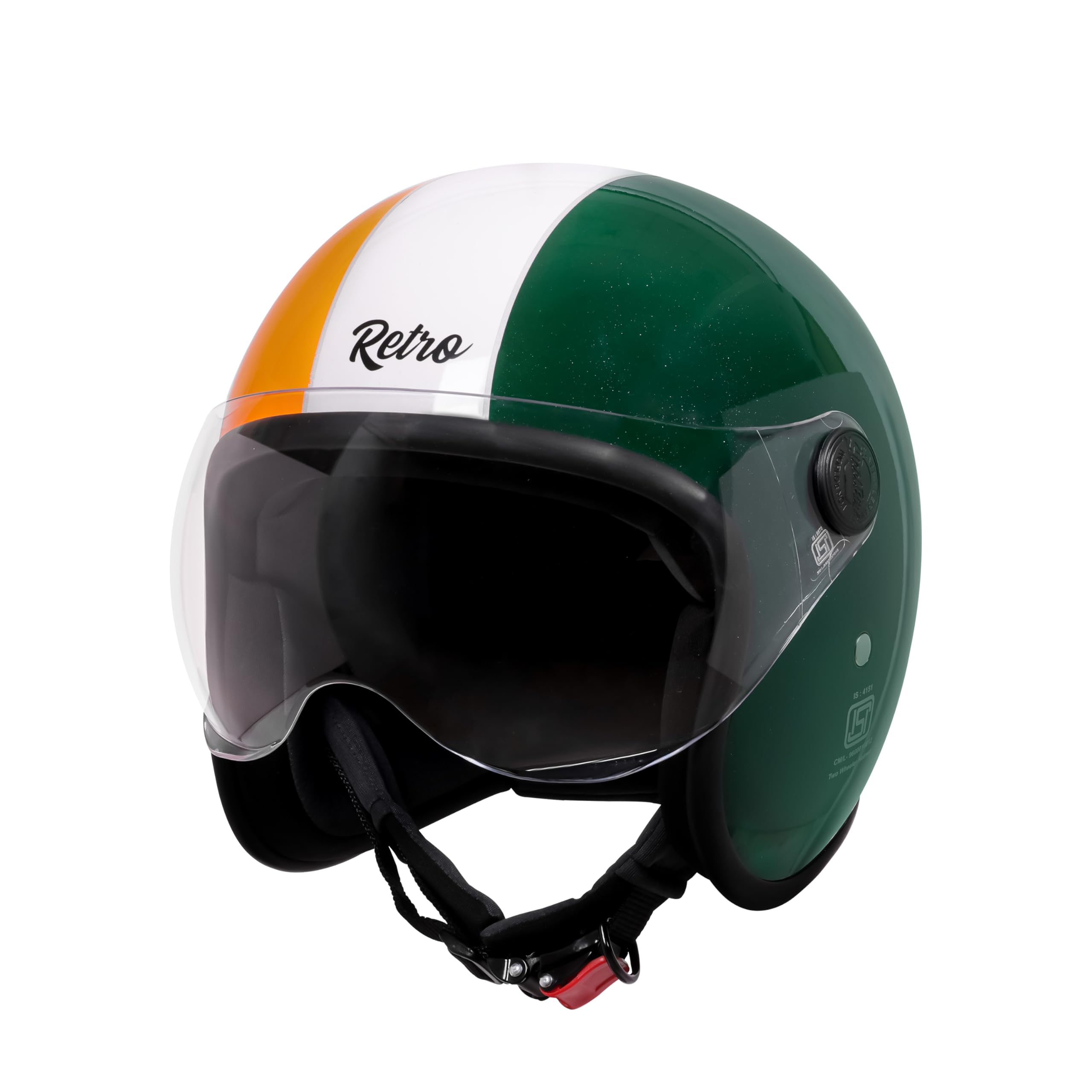 Steelbird SBH-54 Retro Lego ISI Certified Open Face Helmet for Men and Women-picture-20