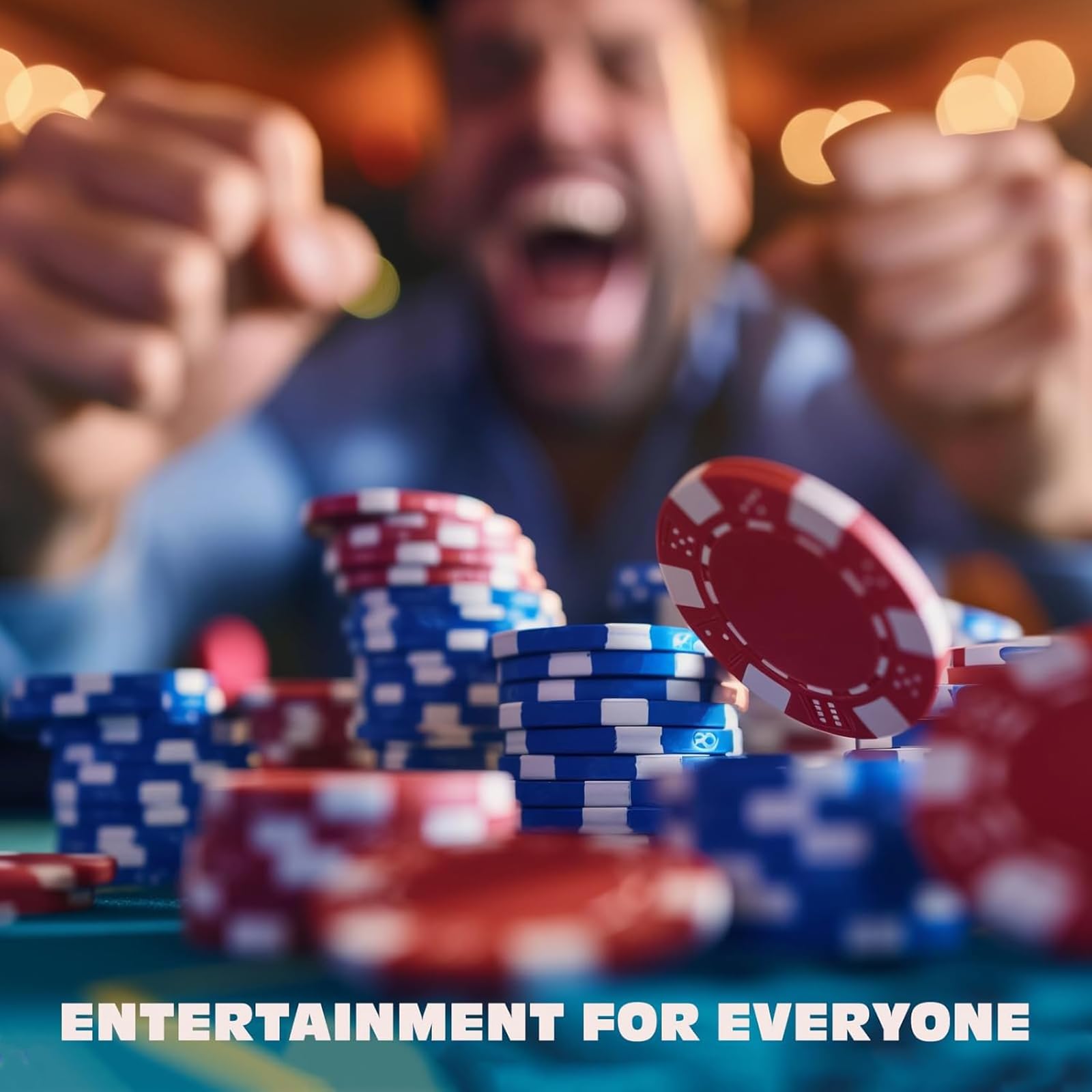 40 Pezzi Set da Poker,Chips Poker Set in Plastica Completo,Fiches Poker Nessun Valori Nominali,Poker Fiches Casinò Professionali per Feste Serate di Gioco,Texas Holdem,Bianco,Blue,Green,Red