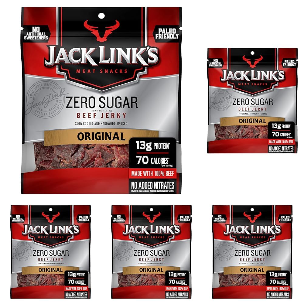 Jack Link's Beef Jerky, Zero Sugar, Paleo Friendly Snack