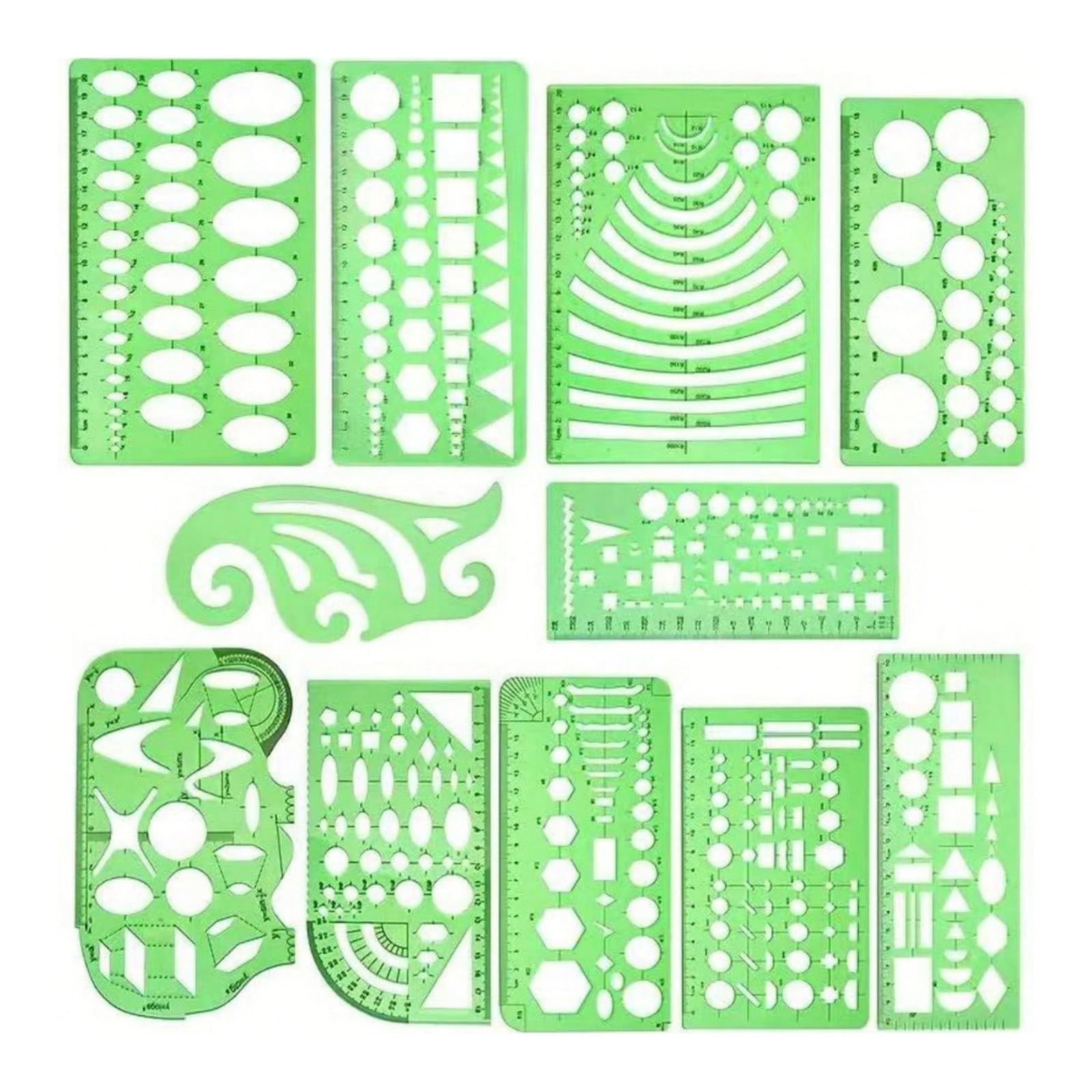Lot de 11 outils de dessin géométrique professionnels pour l'architecte, l'ingénierie, les mathématiques