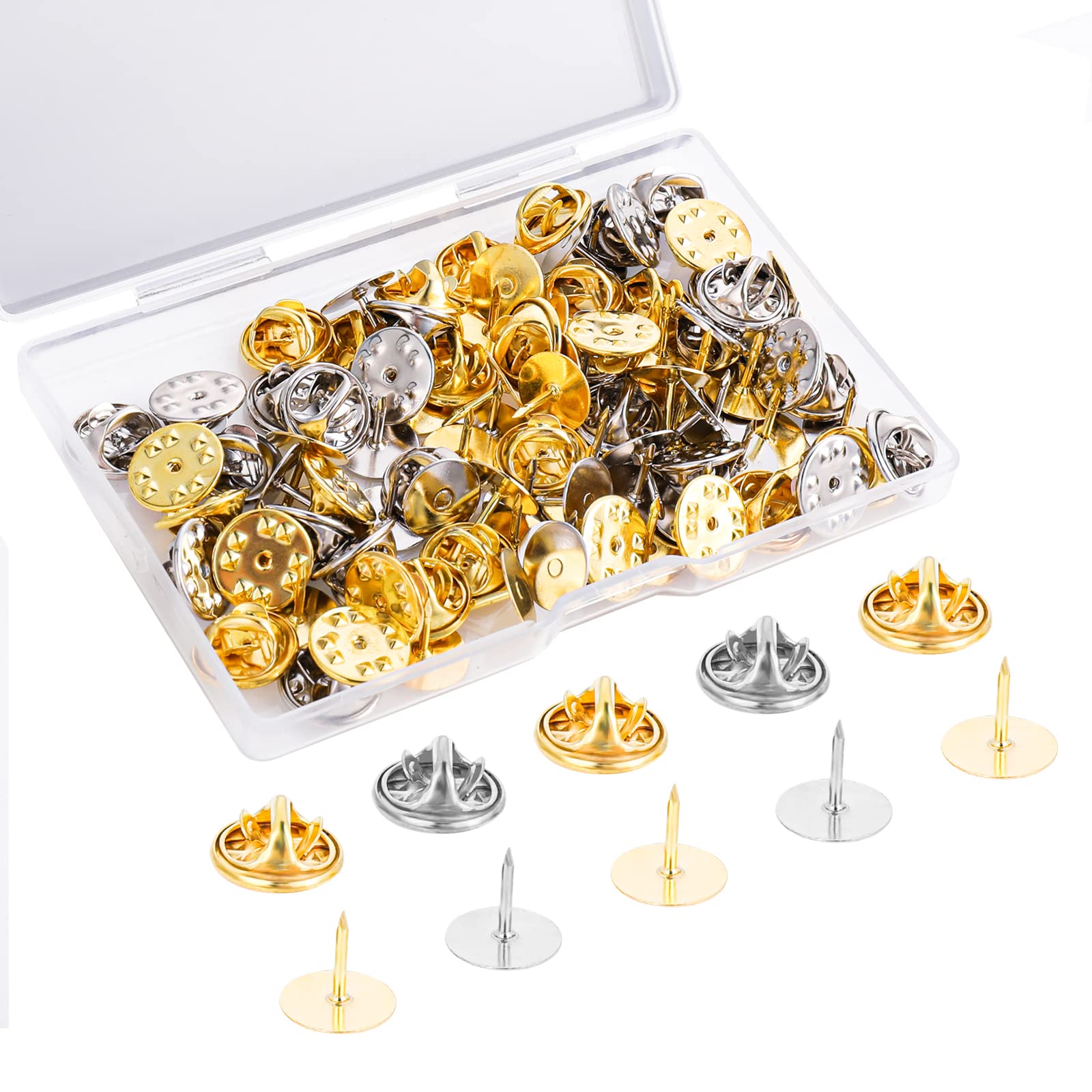 50 Pièces Embrayage En Laiton Broches En Métal De Verrouillage Broches