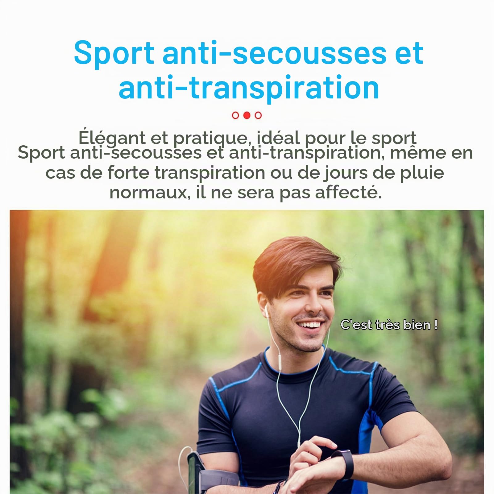 Bracelet pour Caméra Espion, Réduction du Bruit, Enregistreur Numérique activé par la Voix, Dispositif D'enregistrement du Son HD, Bracelet Enregistreur Vidéo Résistant à la (64G)