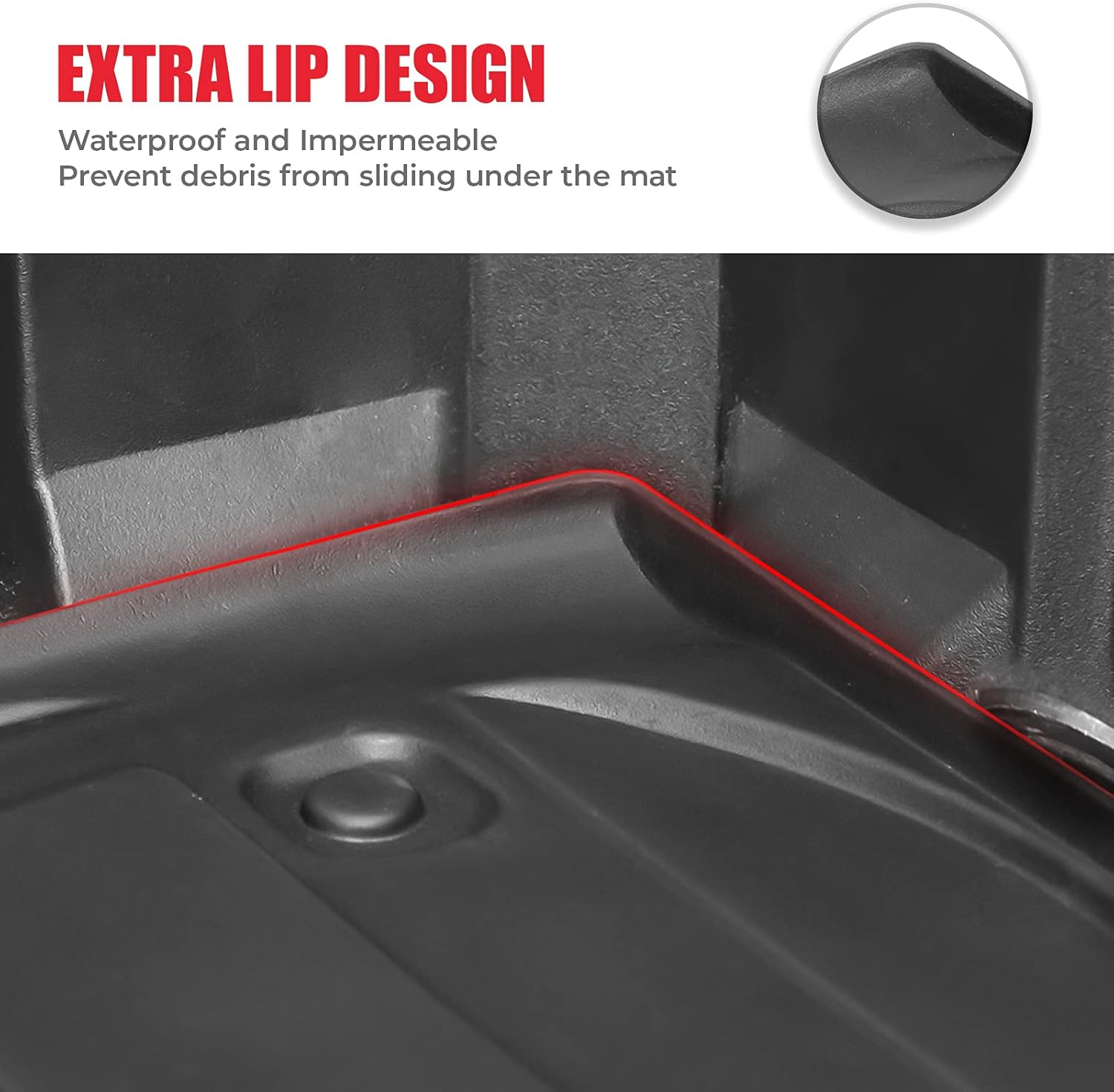 KEMIMOTO UTV Rubber Cargo Bed Mat Liner Compatible with 2016-2026 Can-Am Defender HD5 HD7 HD8 HD10 MAX TPE Rear Cargo Bed Floor Mats Non-Slip, Weather-Resistant, Protects Rear Storage from Dirt