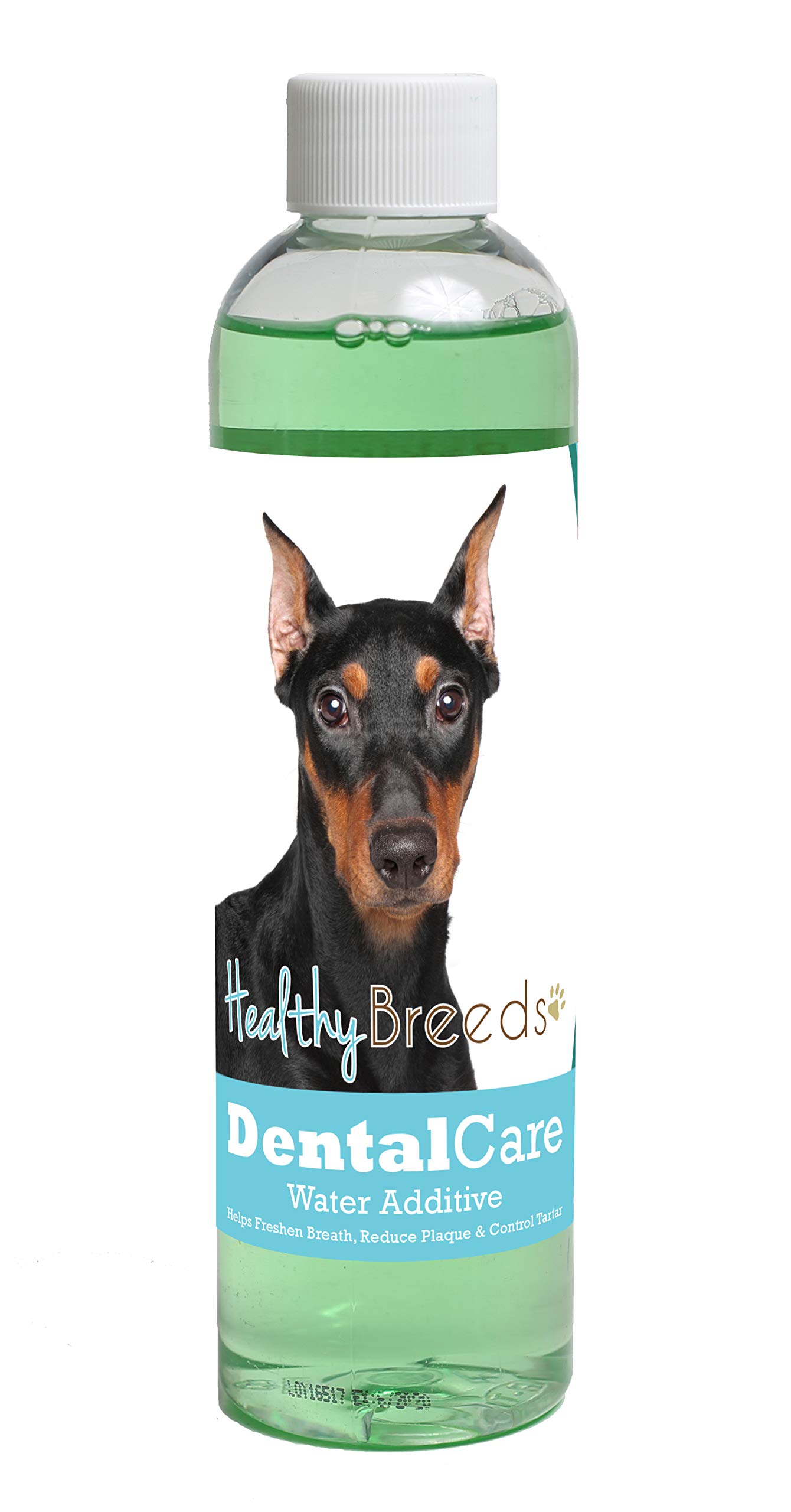 Healthy Breeds Dog Dental Care Water Additive for German Pinscher - Helps Freshen Breath, Reduce Plaque &amp; Control Tartar - Mint Flavor - 8 oz