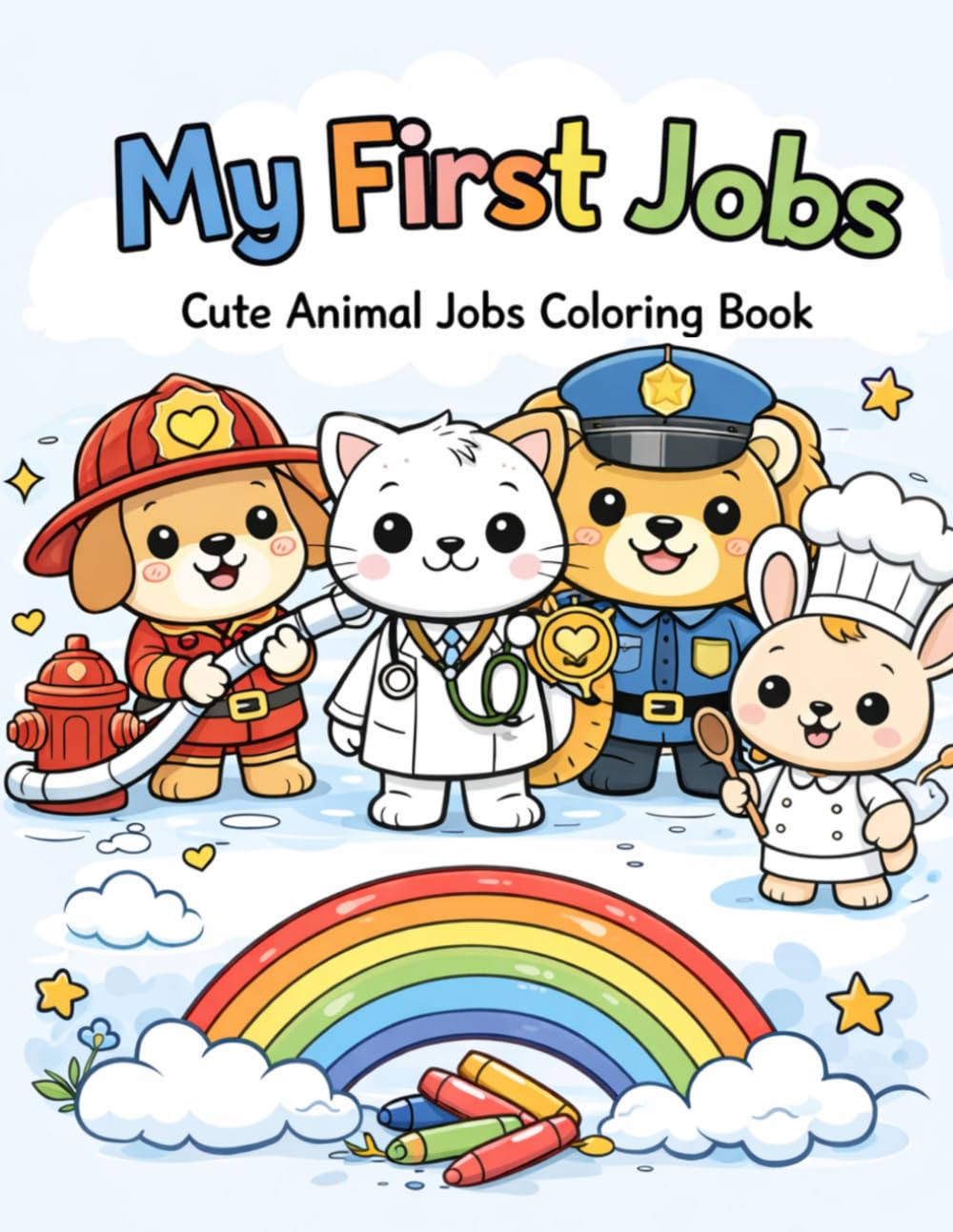 My First Job: Cute Animal Coloring Book