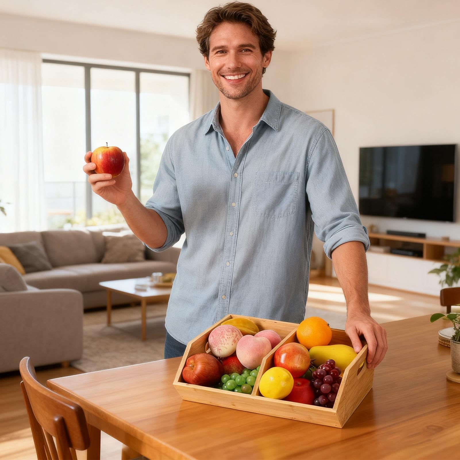 Contenitori Per La Dispensa Organizzatore In Legno Impilabile Per La Casa | Contenitori Per La Conservazione Della Dispensa Per Casa Cucina Alimenti Spuntini Patate Cipolle Bagno