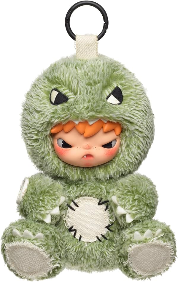 POP MART Hirono Dino colgante de peluche | Llavero, adorno para bolso, accesorios, regalo coleccionable para fiestas y cumpleaños