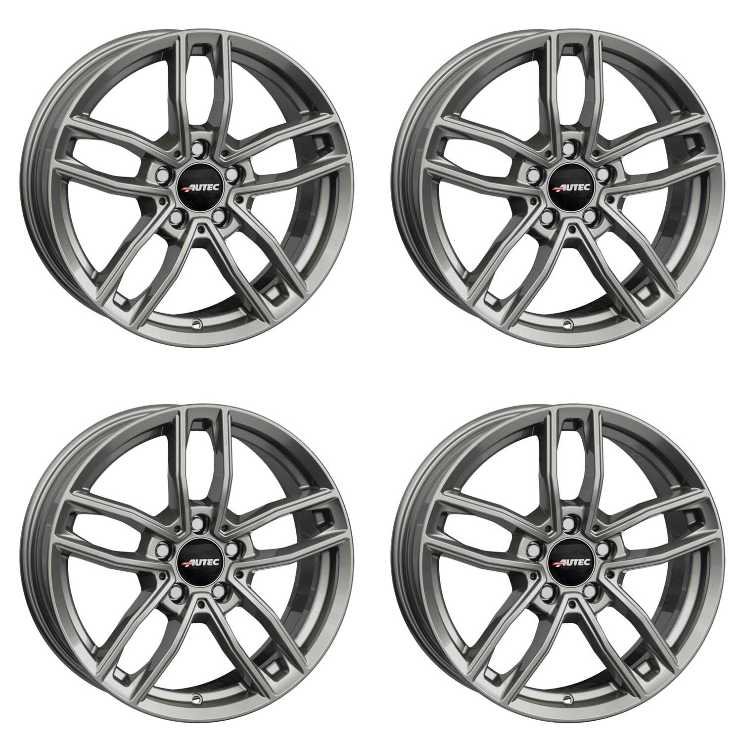 4x jantes en aluminium Autec MERCADOR 7.5x17 ET42 5x112 Titansilber