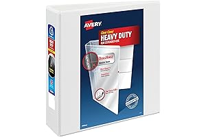 Sturdy Avery Heavy-Duty View Binders with 3" EZD Rings