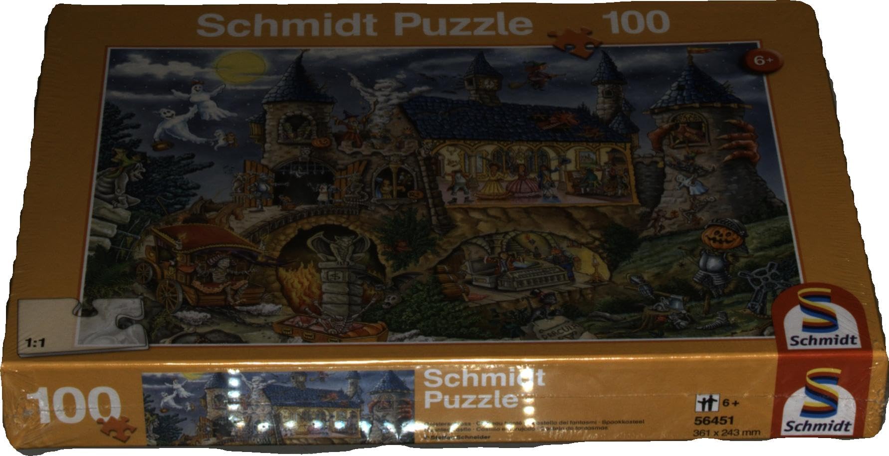 Schmidt Spiele 56451 castello dei fantasmi, puzzle per bambini da 100 pezzi, one Size
