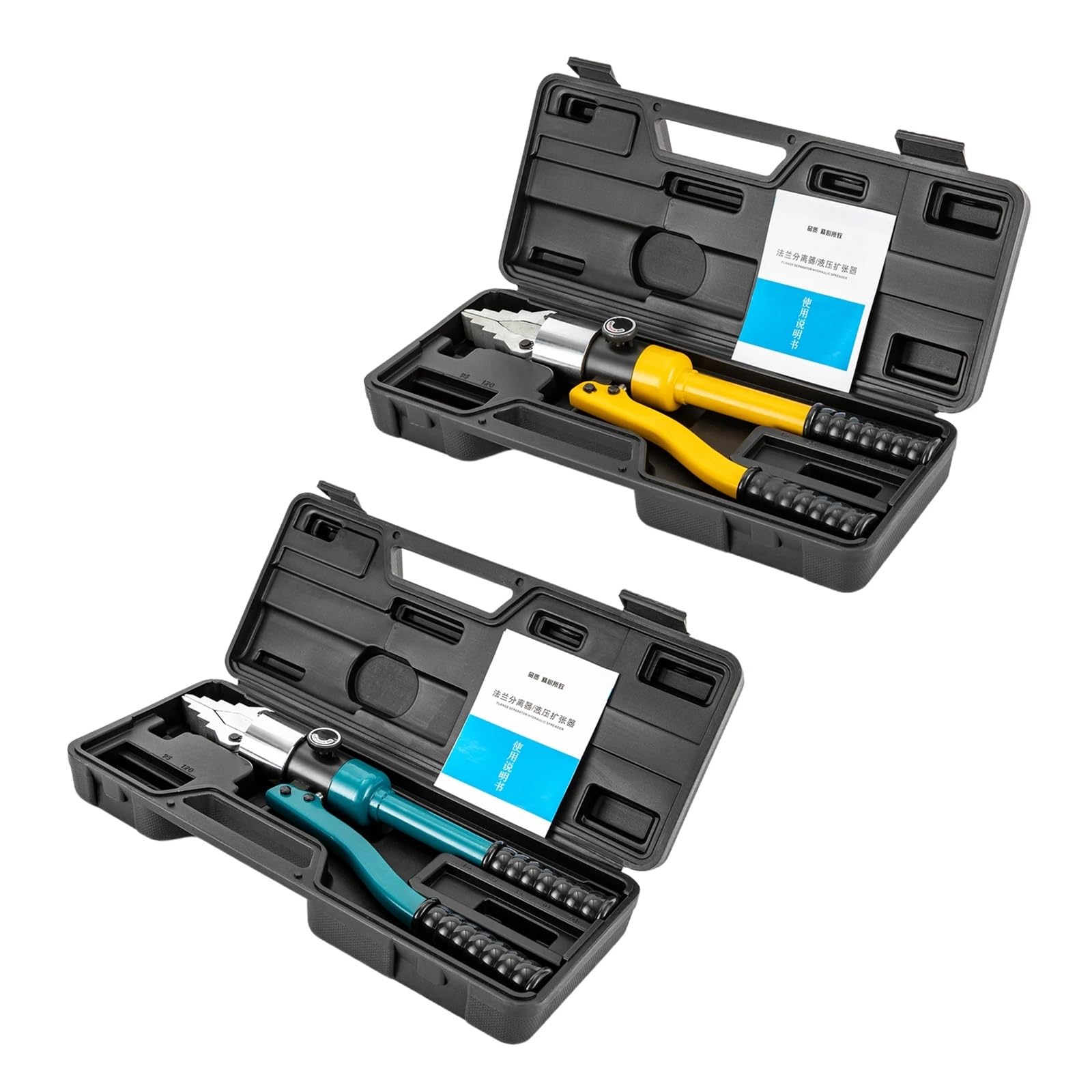 Kit de separador hidráulico portátil YQ-30 8T y 30 mm, herienta manual integrada for dividir bridas, color azul/amarillo Herramienta Hidráulica | Yellow