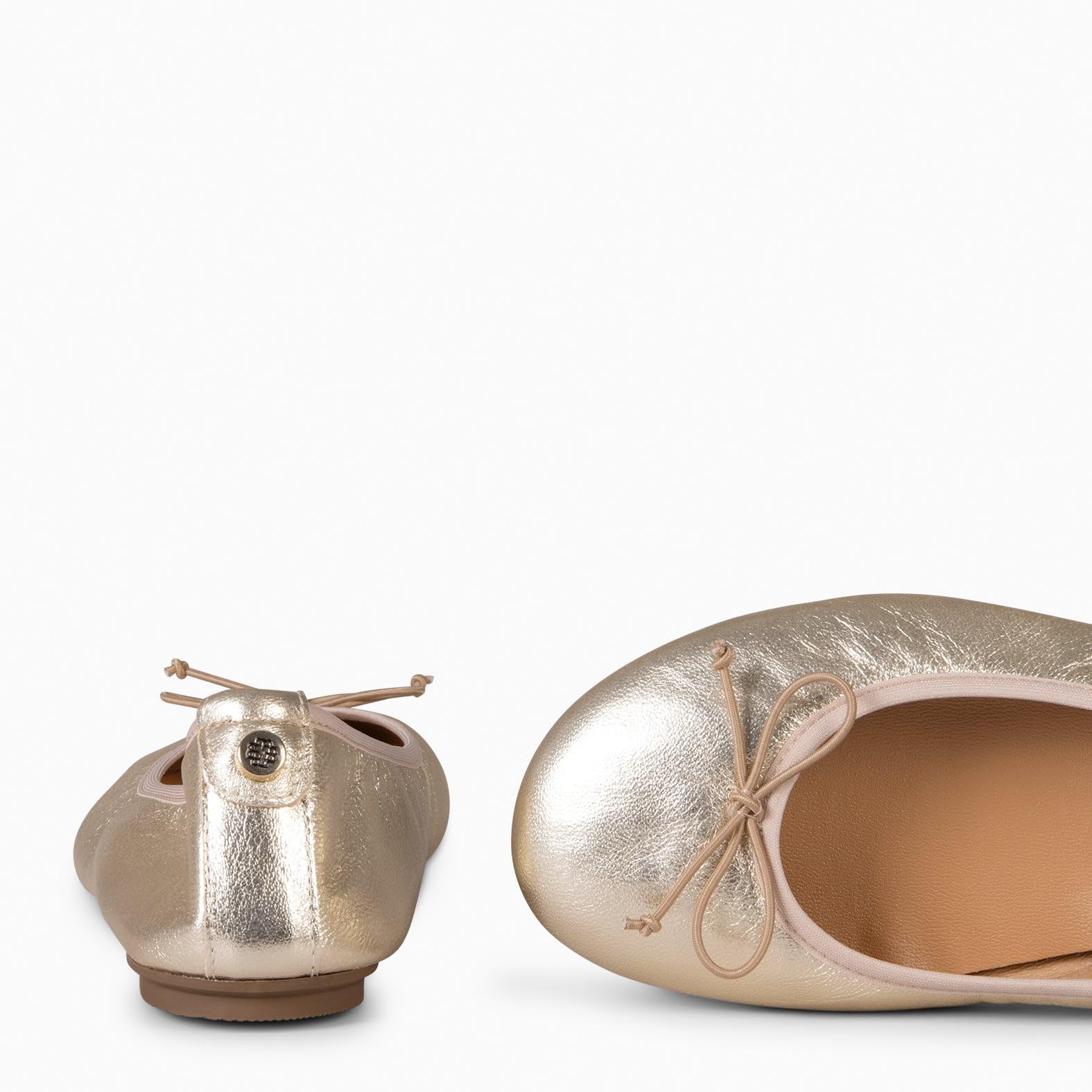 miMaO. Ballerines à nœud pour Pieds Larges en Cuir. Fabrication Artisanale