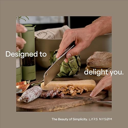 Miniatura 3 de LARS NYSØM Juego de cuchillos de queso NEDSKÆRING 2 uds. I Juego de cuchillos de queso de acero inoxidable I Caja de regalo premium I Perfecto como