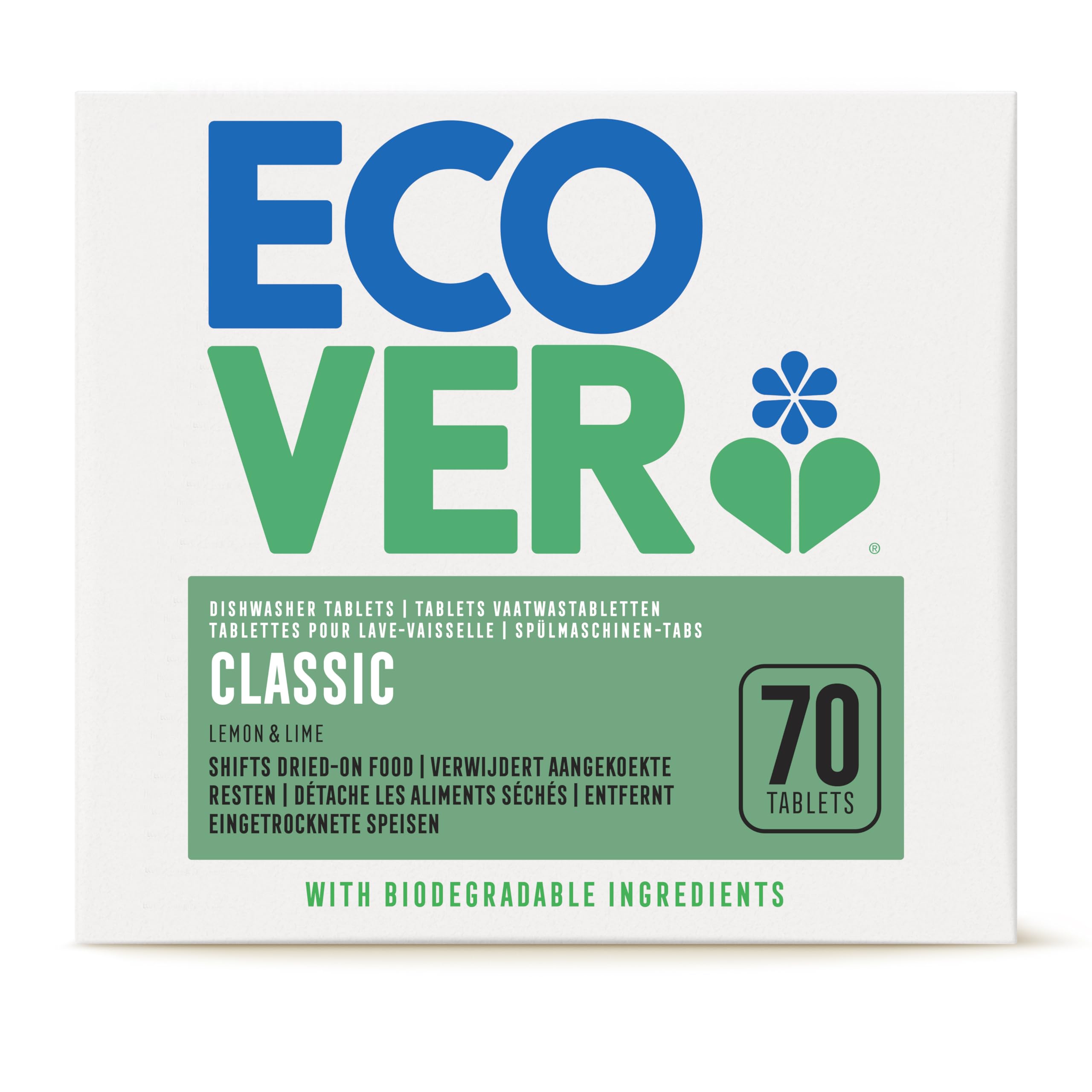 Ecover Classic Lavastoviglie Compresse Agrumi, 70