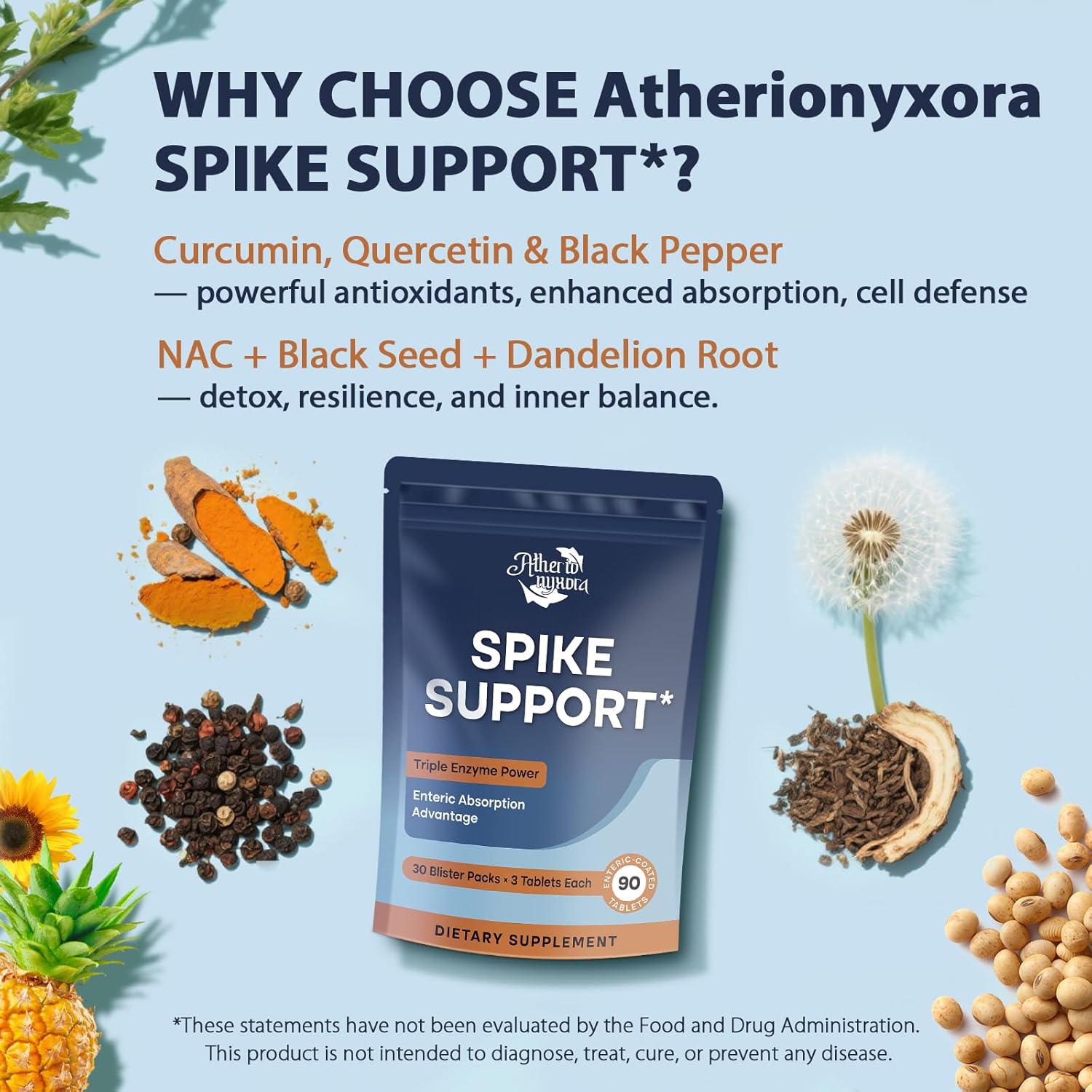 Spike Detox – Nattokinase Supplement 10,000 FU with Serrapeptase 18,000 SPU & Bromelain 800 GDU – 3-in-1 Systemic Multi-Enzyme Formula for Heart - 90 Tablets - Image 5