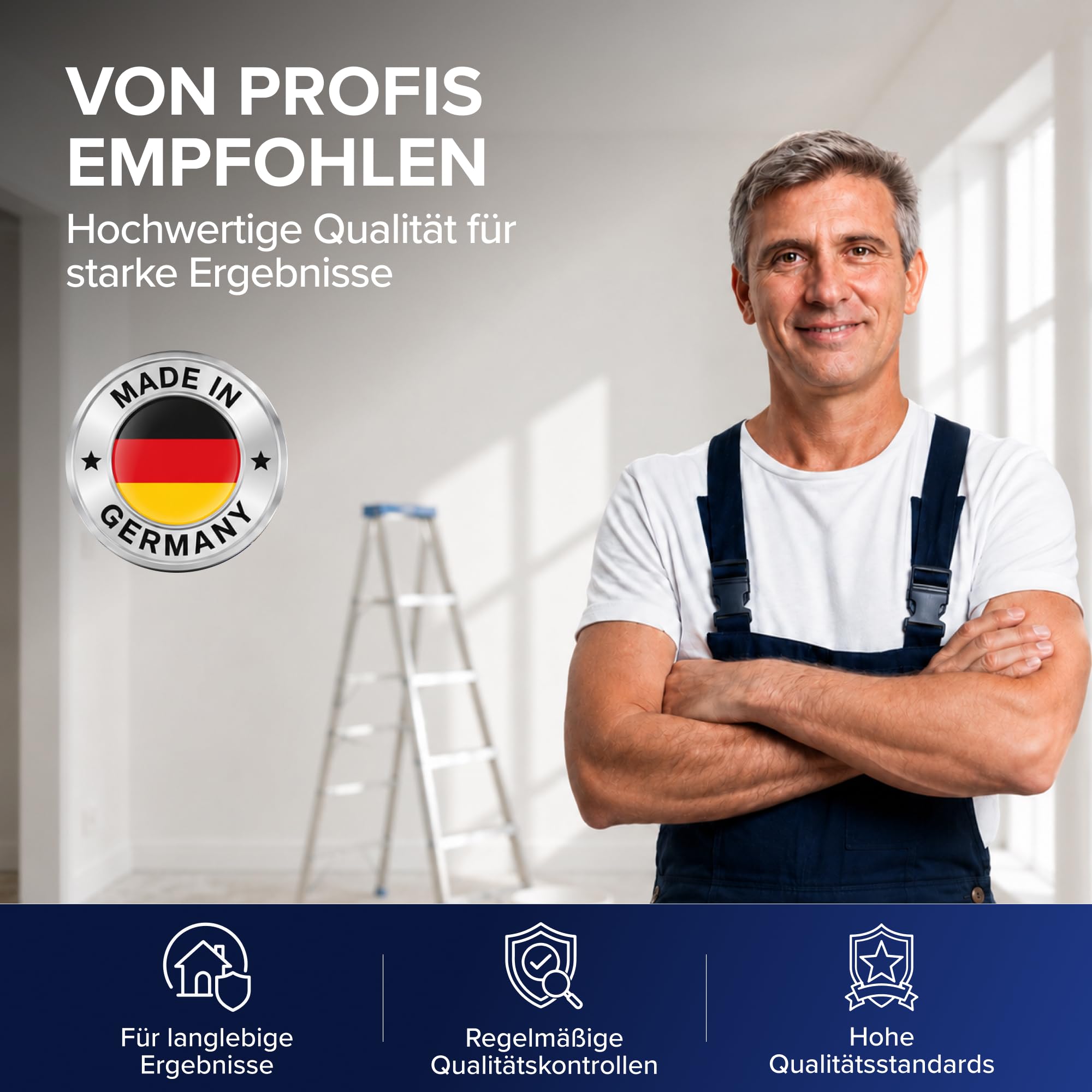 plid® Fondo per Carta da Parati Bianco Opaco [5L] - Preparazione ideale del supporto prima della tappezzeria - Primer adesivo e fissativo per pareti e carta da parati - Made in Germany