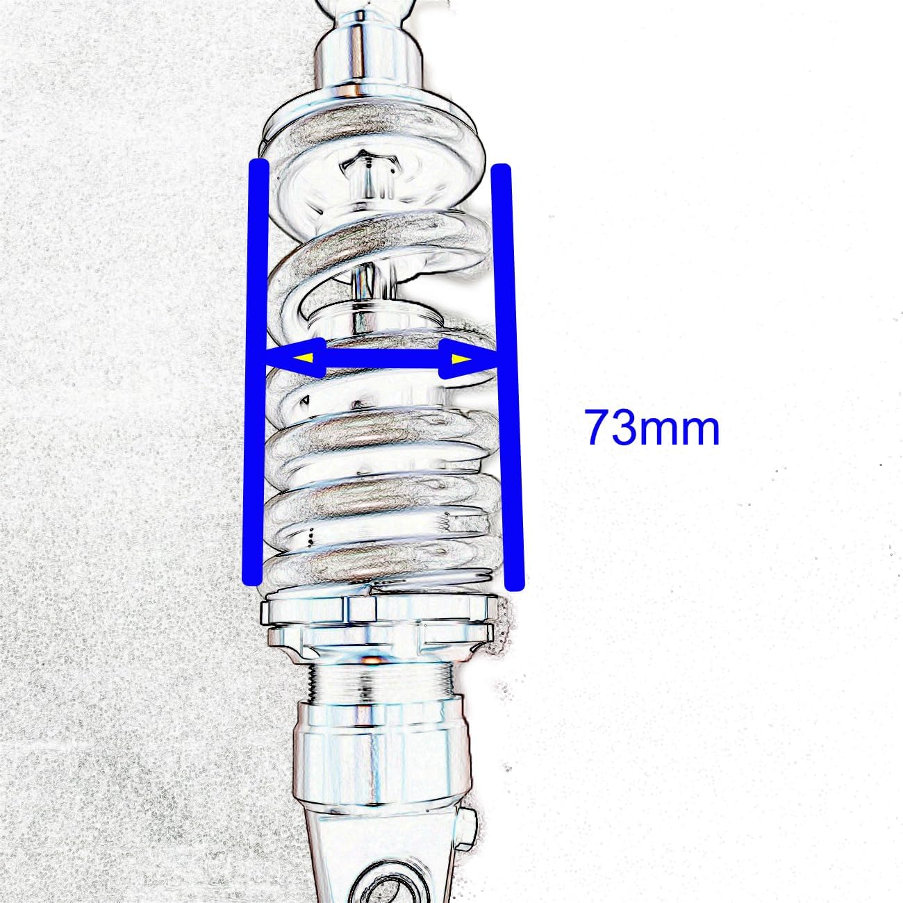 12mm 310mm Motorcycle Mid Shock Absorber Suspension for Motorbike Street Sport Dirt Bike Scooter Gray