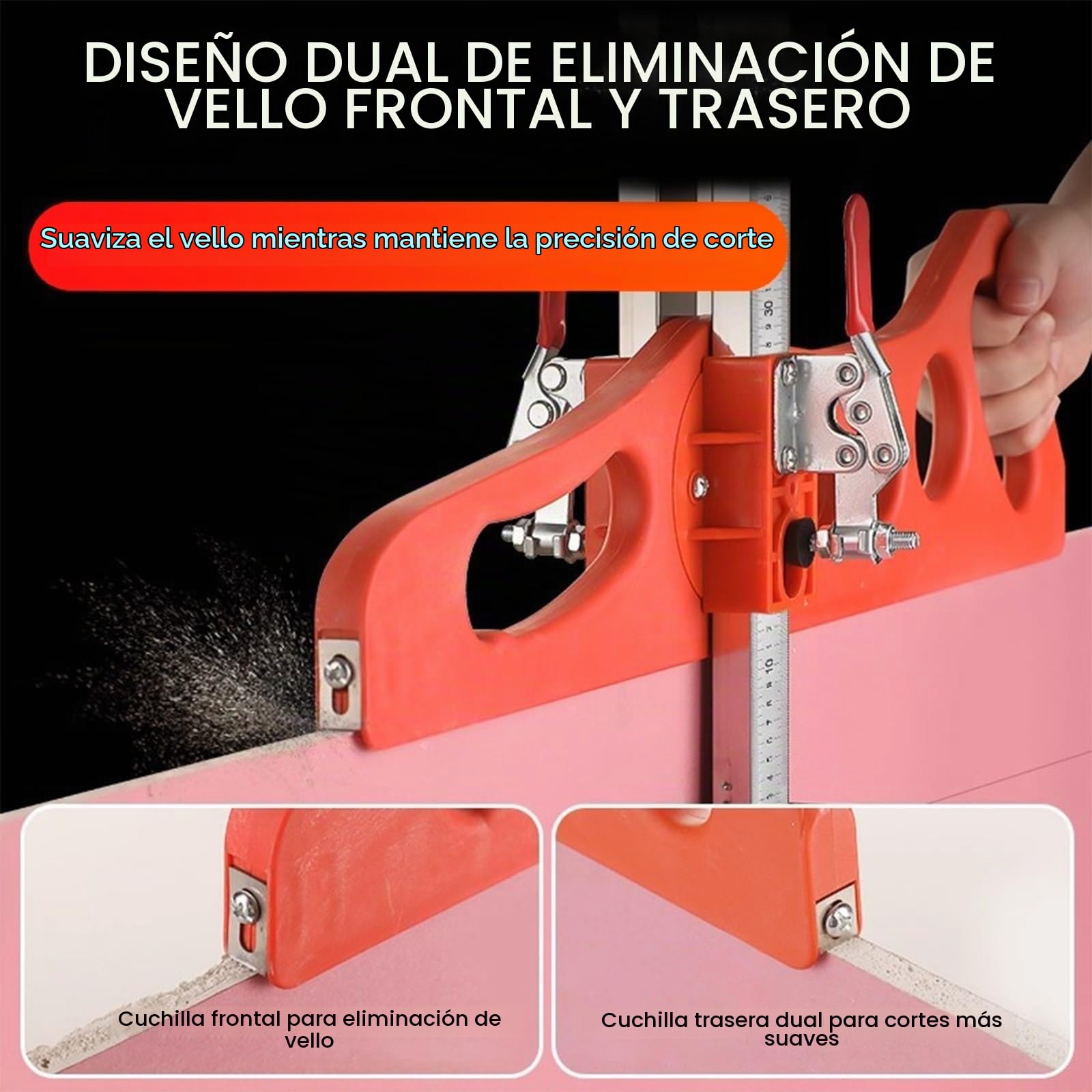 Cortador de Placas de Yeso,Herramienta de Corte de Paneles de Yeso Plegable,Cutter Pladur,con Doble Posicionamiento,Ancho de Corte Ajustable