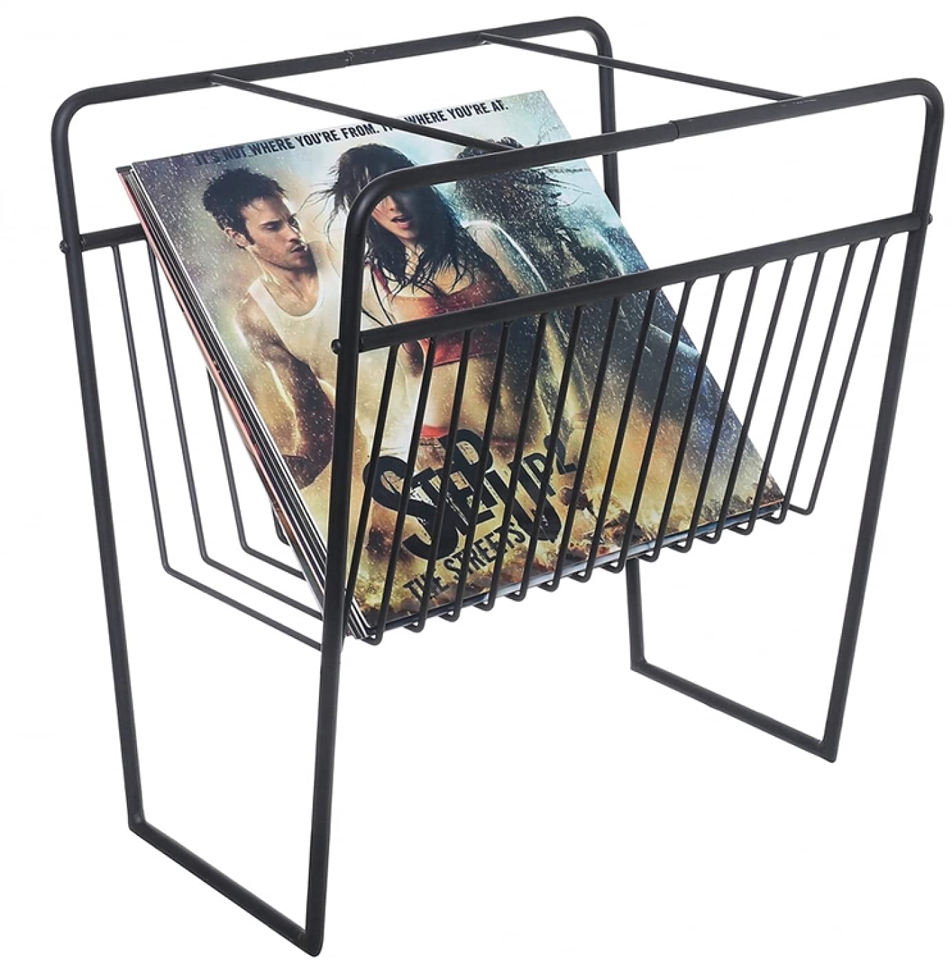 LP Vinyl Design - Scaffale per magazzino, per 50-60 LP in vinile da 12 pollici, colore: Nero