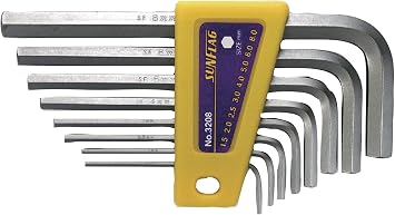 Sunflag Hex key wrench set short 8 pair set No.3208