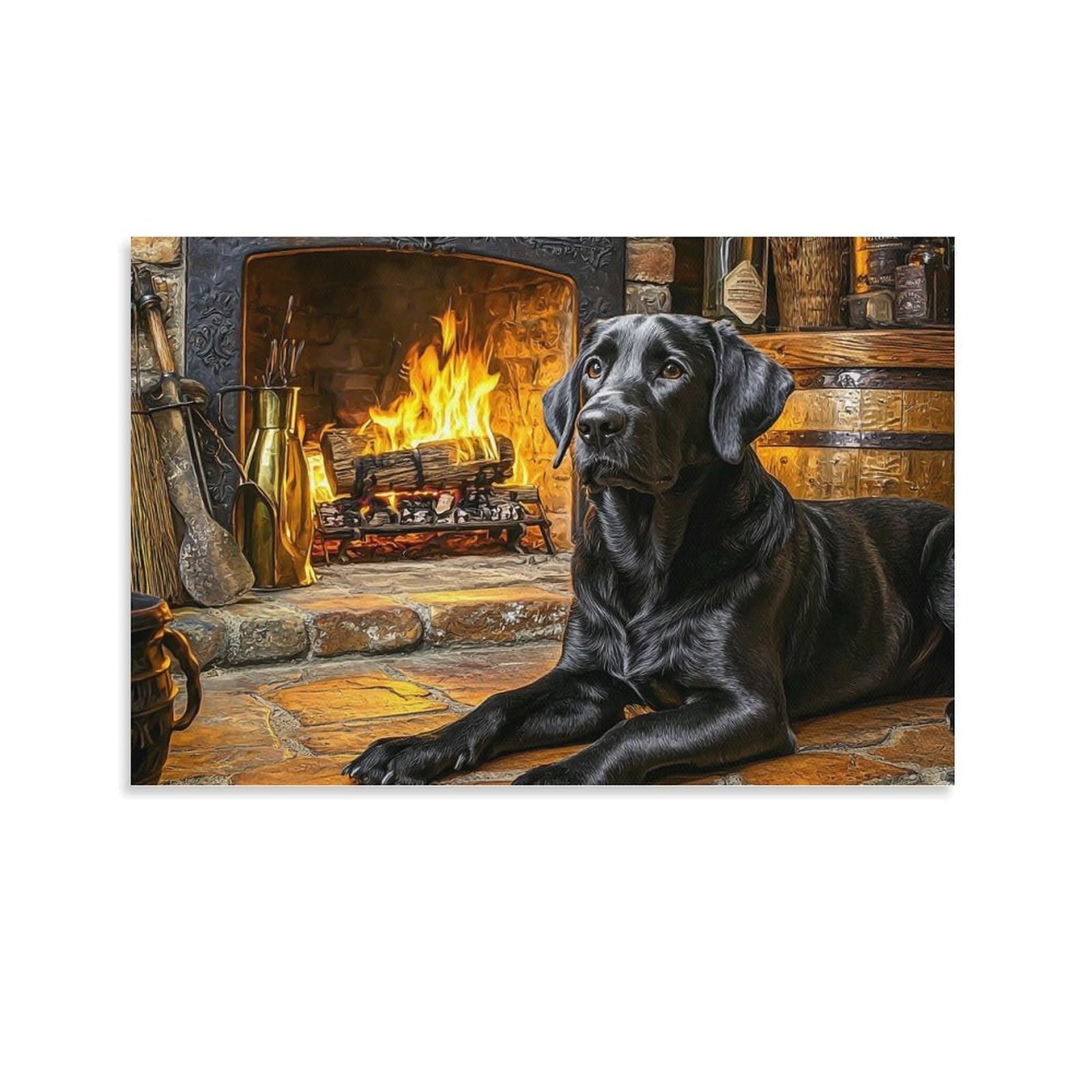 DHBANEIOK The Labrador Retriever Art - The Canvas Prints of Reproduction Artwork Pictures on Canvas Wall Art for Home Office Decorations 16x24inch(40x60cm)