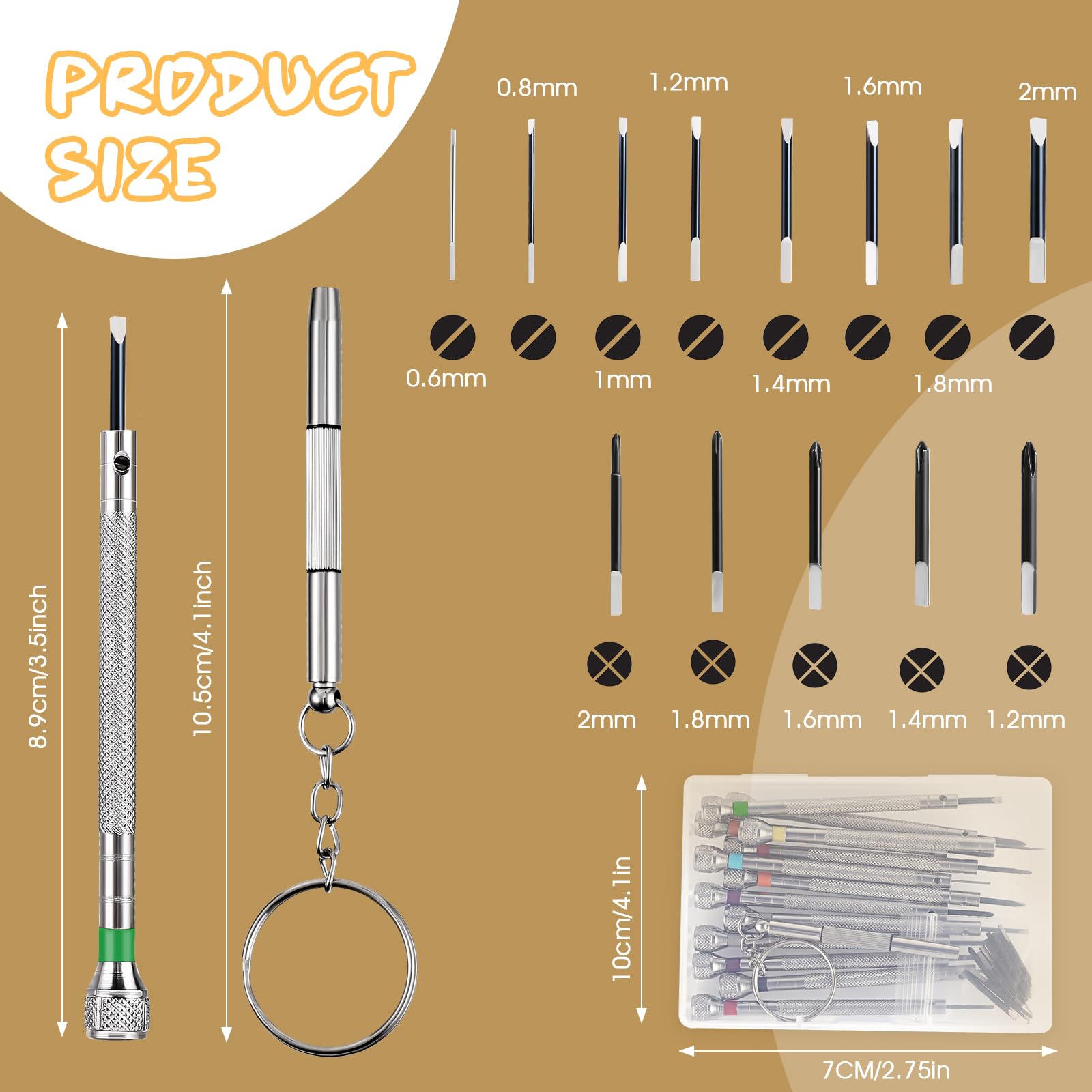 Attrezzi Per Riparazioni Piccole Assortimento Di 6 Cacciaviti Di Precisione Horotec - Dimensioni Da 0,60 A 3,00 Mm, Perfetti Per Lavori Delicati Ortofon Headshell