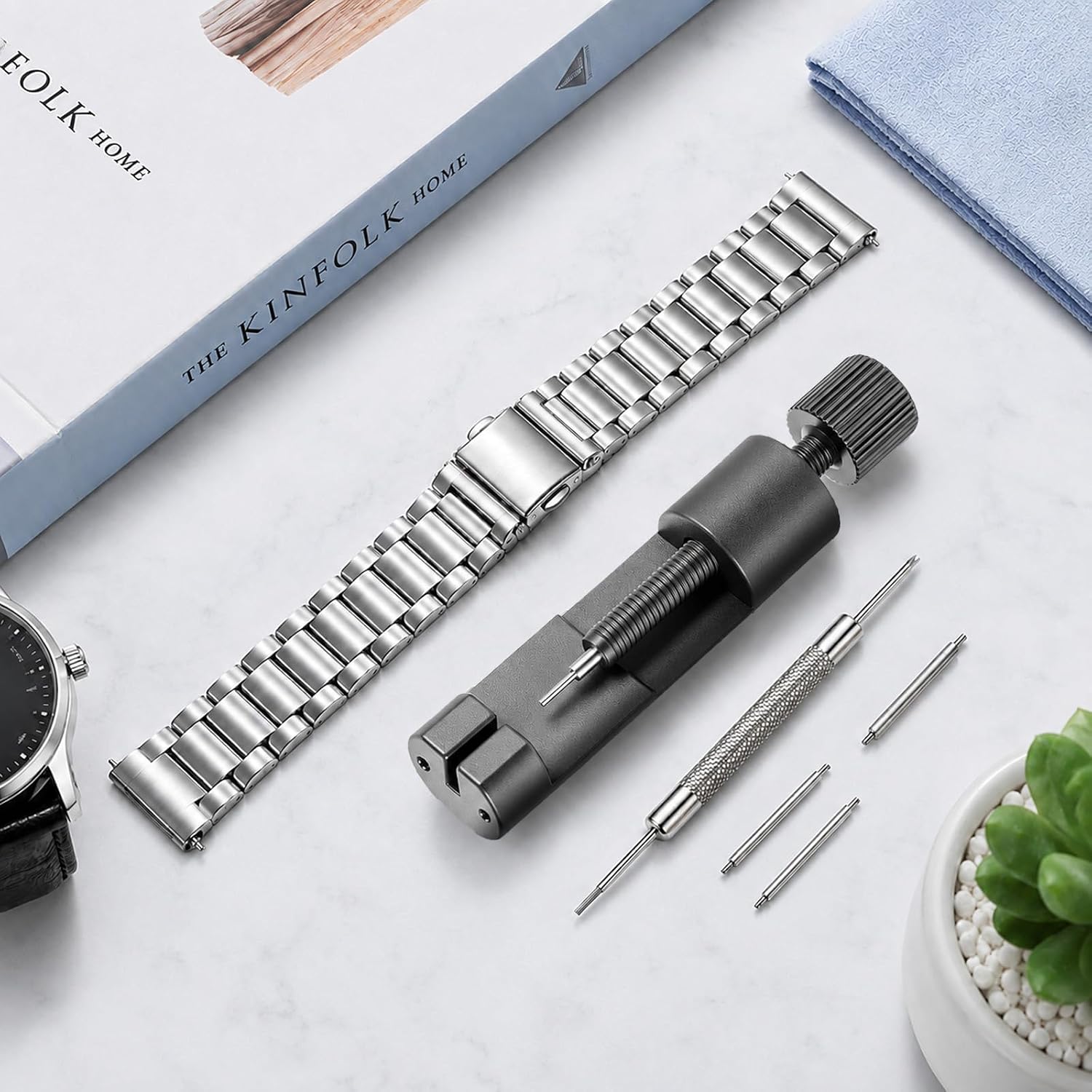 20mm Stainless Steel Watch Band Quick Release Metal Watch Band for Men
