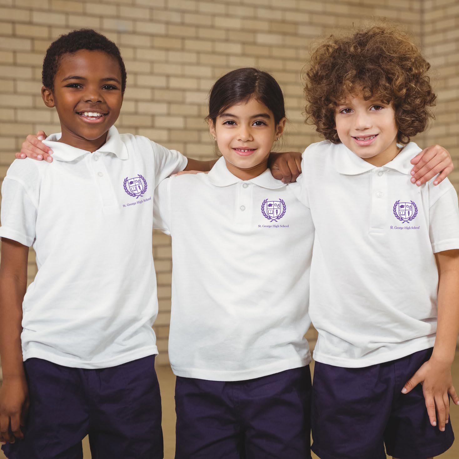 Polo per Bambini Personalizzata con Foto, Logo o Testo – Polo Classica con Bottoni, Maglia Uniforme Scolastica per Ragazzi e Ragazze, Disponibile Anche Senza Stampa