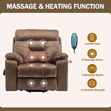 JIKFRIMA 26in Oversized Power Lift Recliner Chair for Elderly