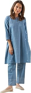 GoSriKi Women's Ethnic Co-Ord Set | Kurta Pant Set | Kurta Palazzo Set | Stylish Cotton Suit Set for Women, Festival Co-or... Price In India