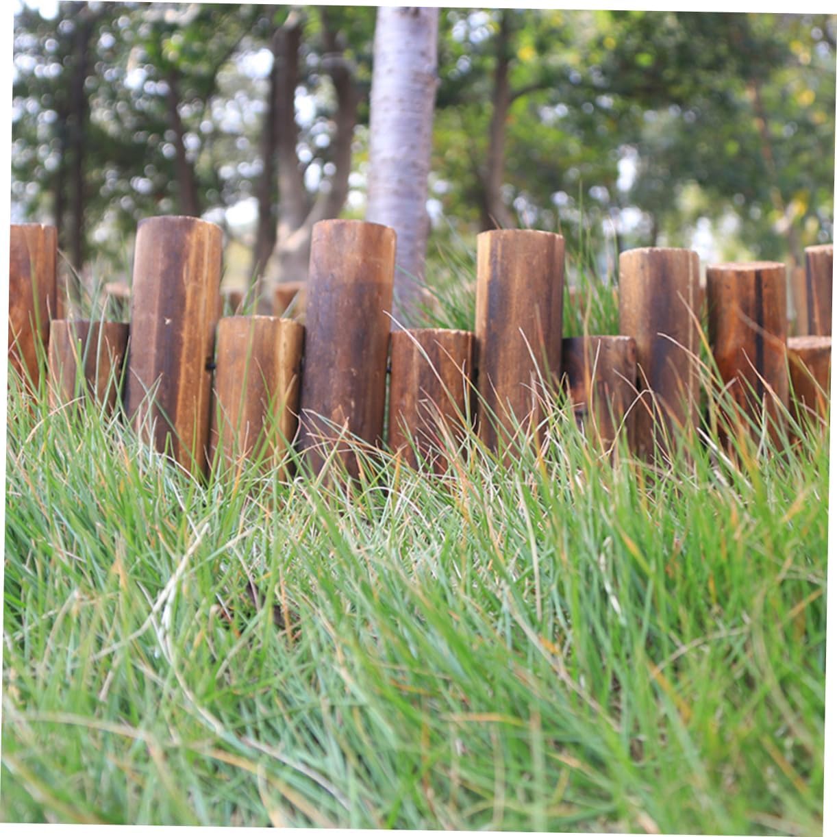 balacoo Decorative Garden Fence Border Wooden Flowerbed Edgings DIY Decorative Fence Posts