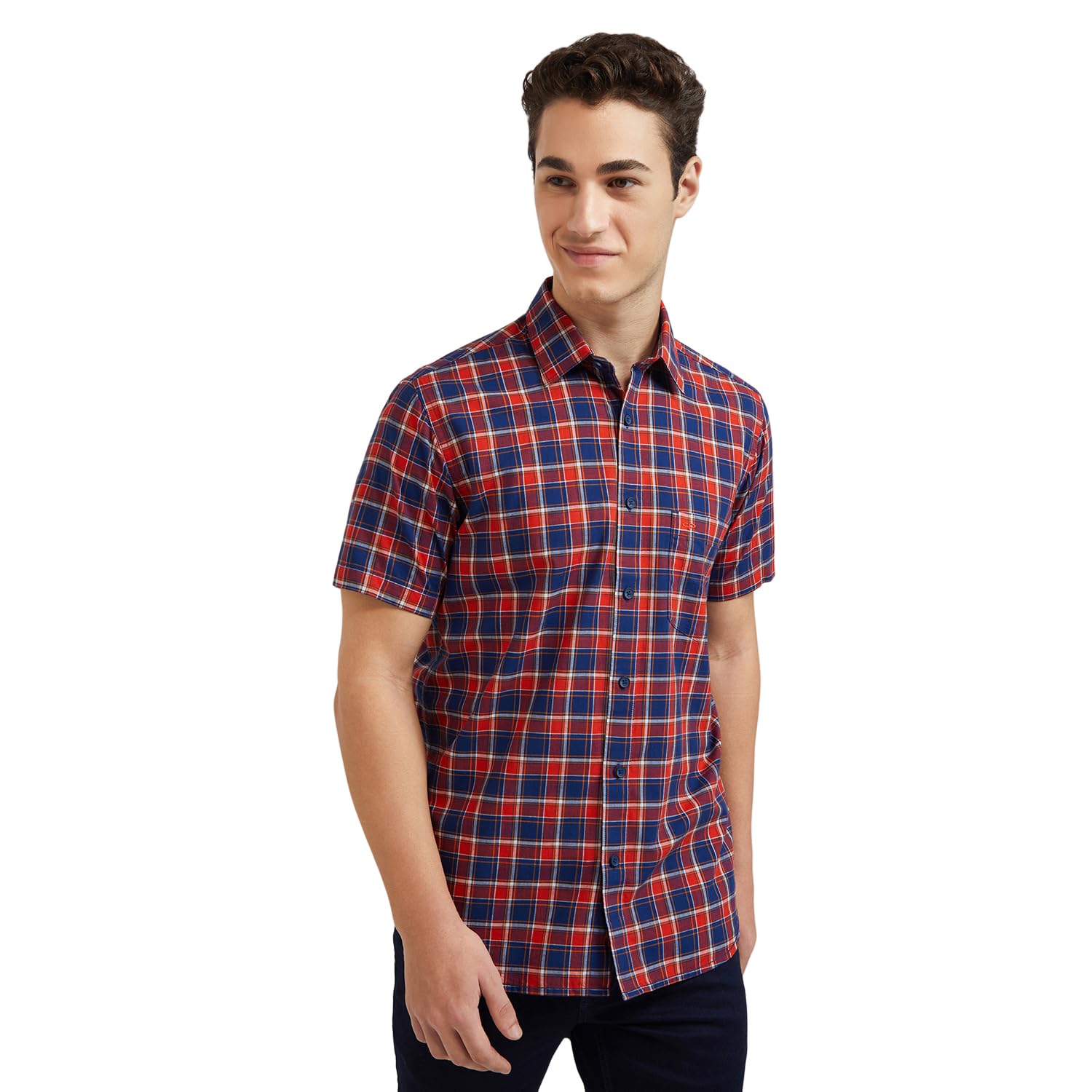 colorplus Tailored Fit Medium Red Formal Shirt for Men-picture-12