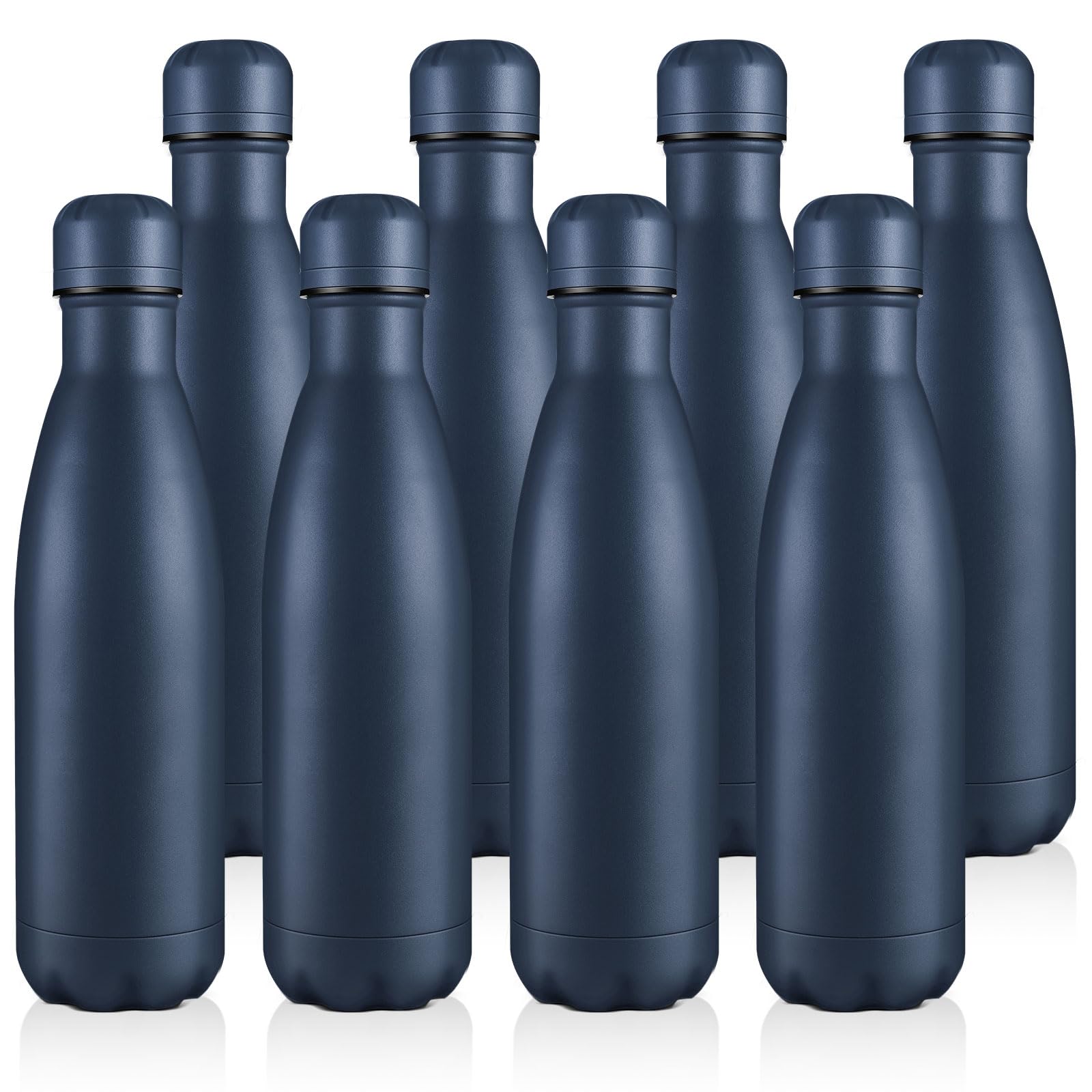 Volhoply 17oz Stainless Steel Water Bottles Bulk 8 Pack