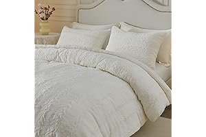 Jameswish 3-Piece Faux Fur Duvet Cover Set: Marbled Ivory Luxury and Ultra Soft
