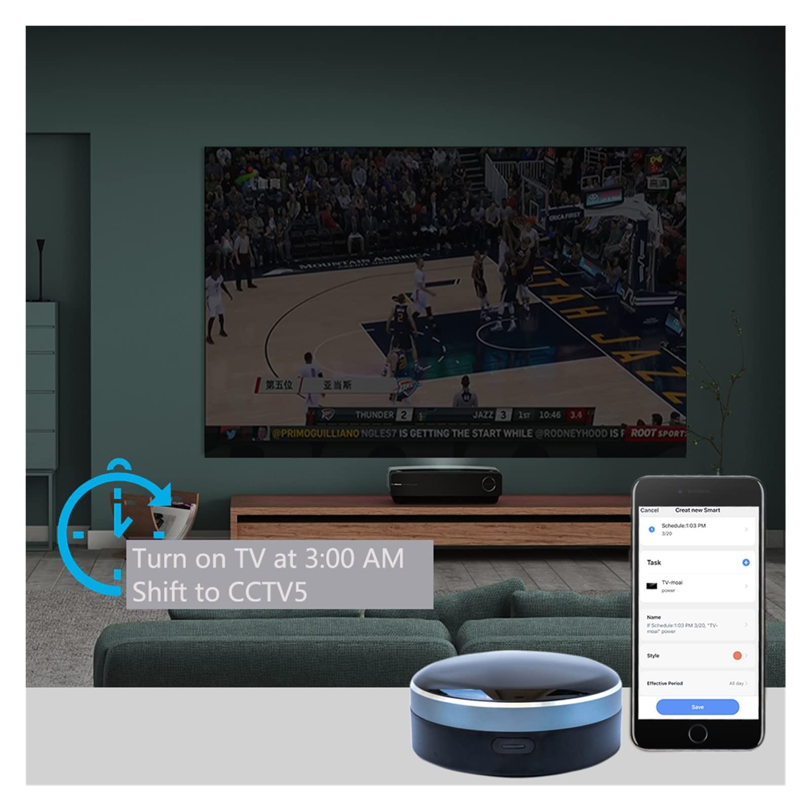Accorto WIFI IR RF Telecomando universale a infrarossi controller for TV AC DVD Garage Door Opere