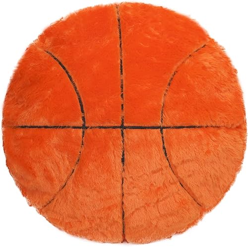 Miniatura 2 de Almohada de baloncesto suave y esponjosa, juguete de fútbol de felpa, acogedora almohada deportiva, cojín de espalda grueso, decoración de sofá,