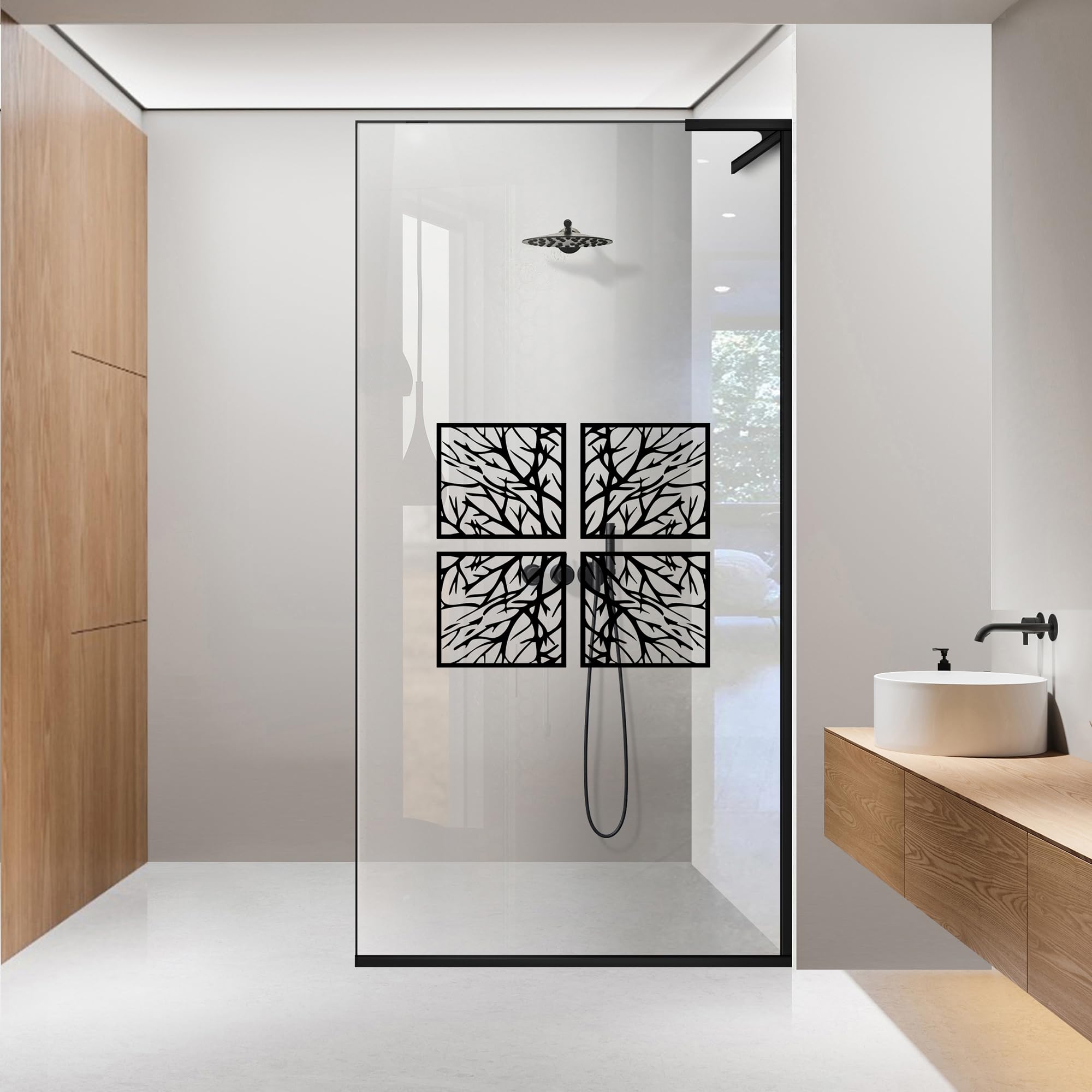 Mampara de ducha de 60 cm para baños modernos Aqua Roy Minimal Black