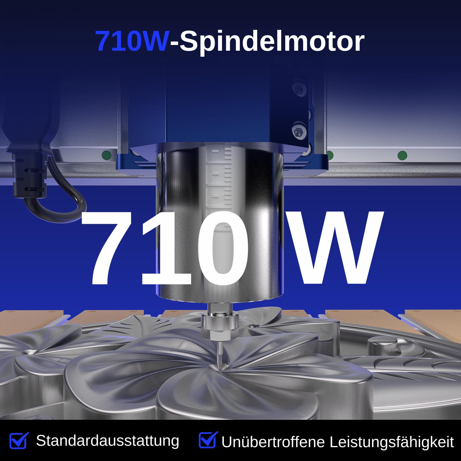 Genmitsu PROVerXL 2X2 CNC-Fräsmaschine, 679 x 679 x 113 mm Arbeitsbereich, Motoren mit geschlossenem Regelkreis, GRBL-Steuerung, 710-W-Spindel, WLAN- und APP-Unterstützung