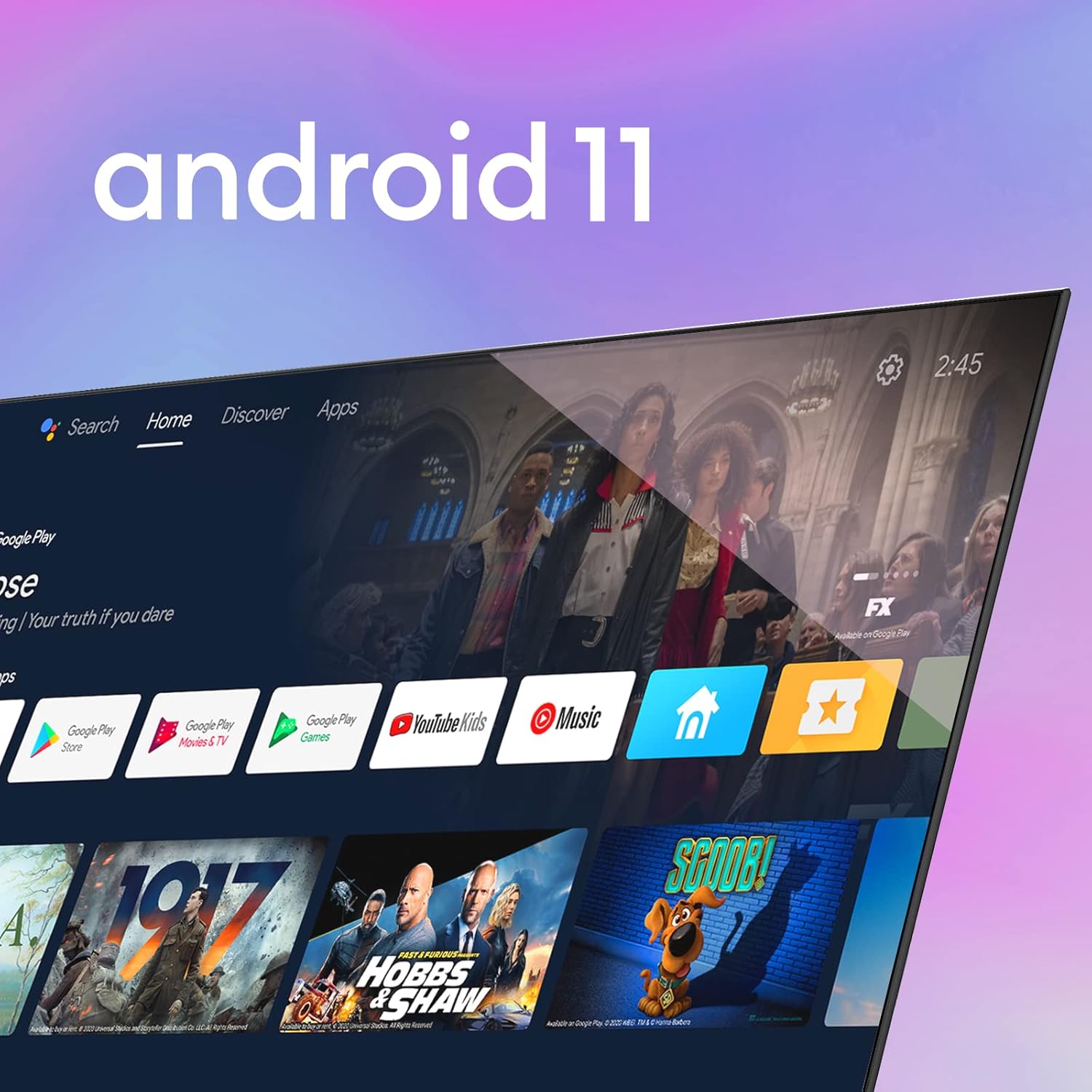 Smart | Chiq 65 Inch TV 4K Android 11 Smart TV with Shahid App... - view 2