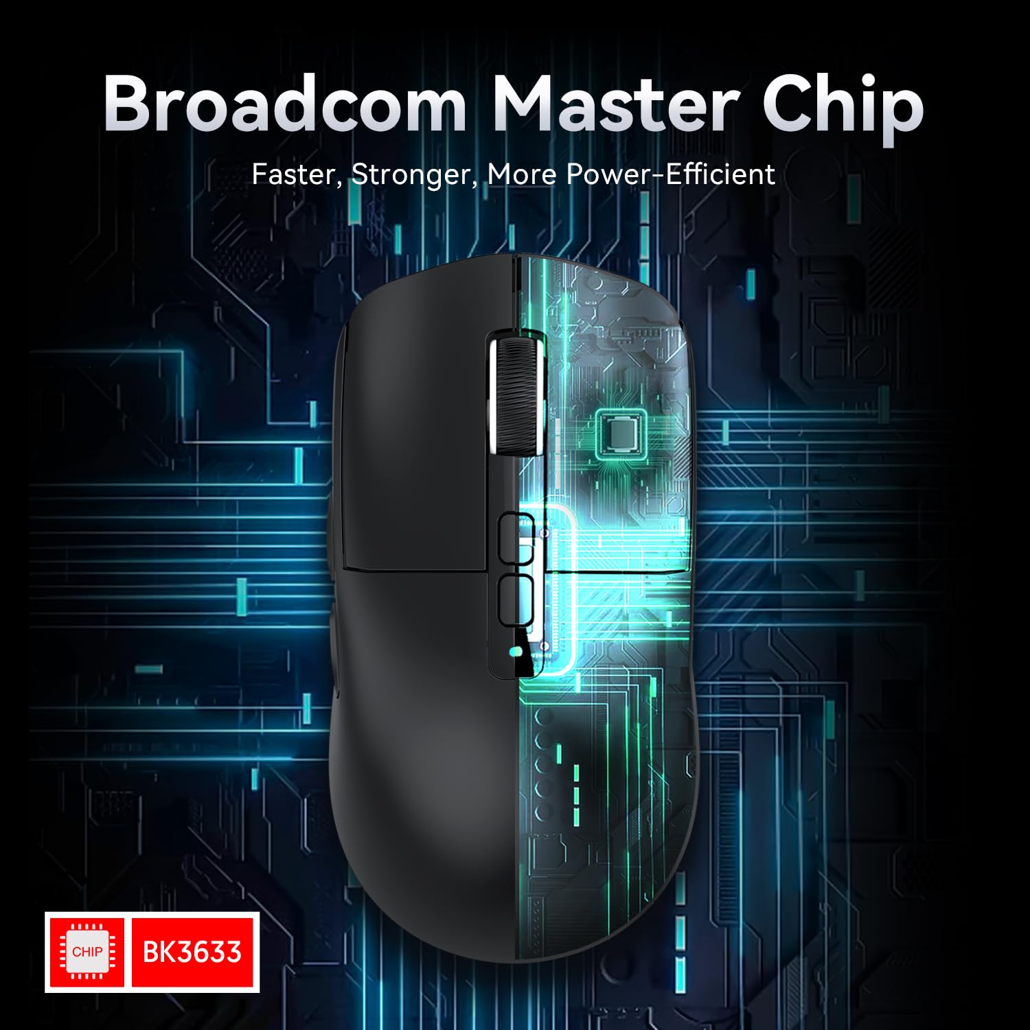 ATTACK SHARK Mouse SUPERLEGGERO X6 49g con Dock di Ricarica Magnetico, Sensore da Gioco PixArt PAW3395, Mouse da Gioco Wireless/Cablato BT/2.4G, 26000 DPI, Mouse da Ufficio Aggiornato X3 (Nero)