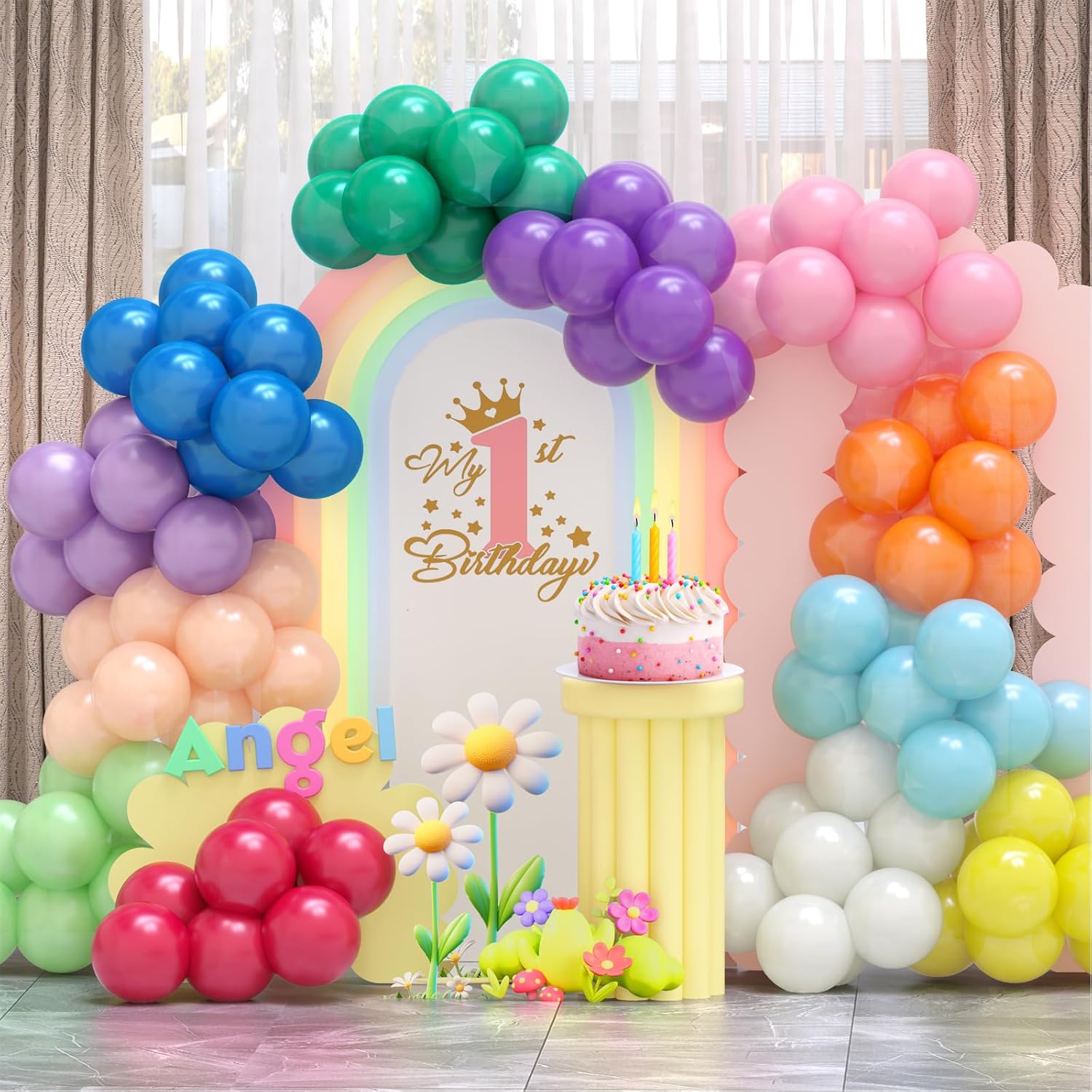 120pcs Pearl Rainbow Balloons Assorted Color 12 Inches Latex, Round Helium Bright Color Balloons for Birthday Baby Shower Wedding Party Decorations Pearl Colorful 12 inch image 4 of 5 B0F1MQCHFN