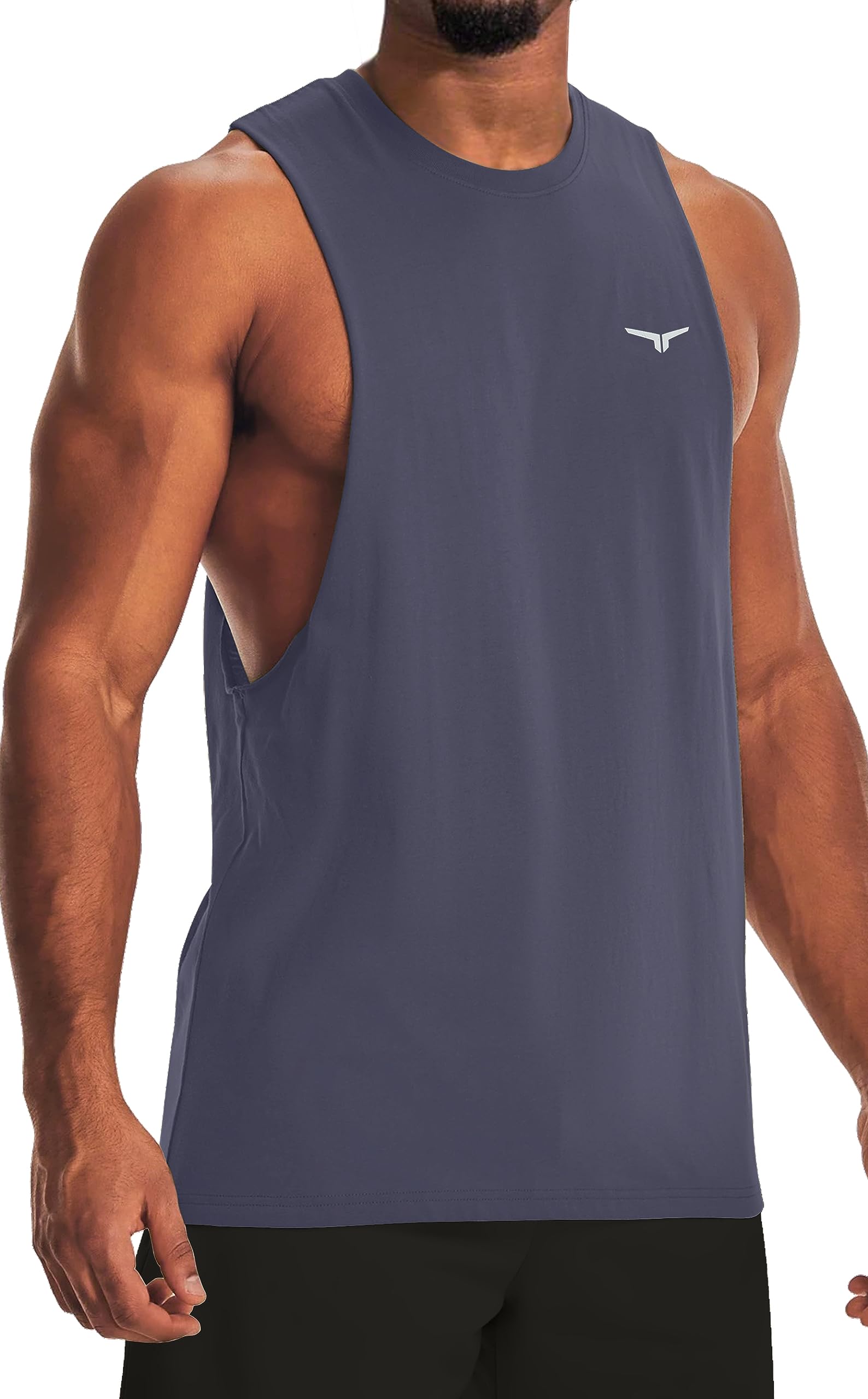 Project Titan Men's Belief Drop Arm Tank Top Sleeveless Muscle T Shirts Gym Workout Stringers