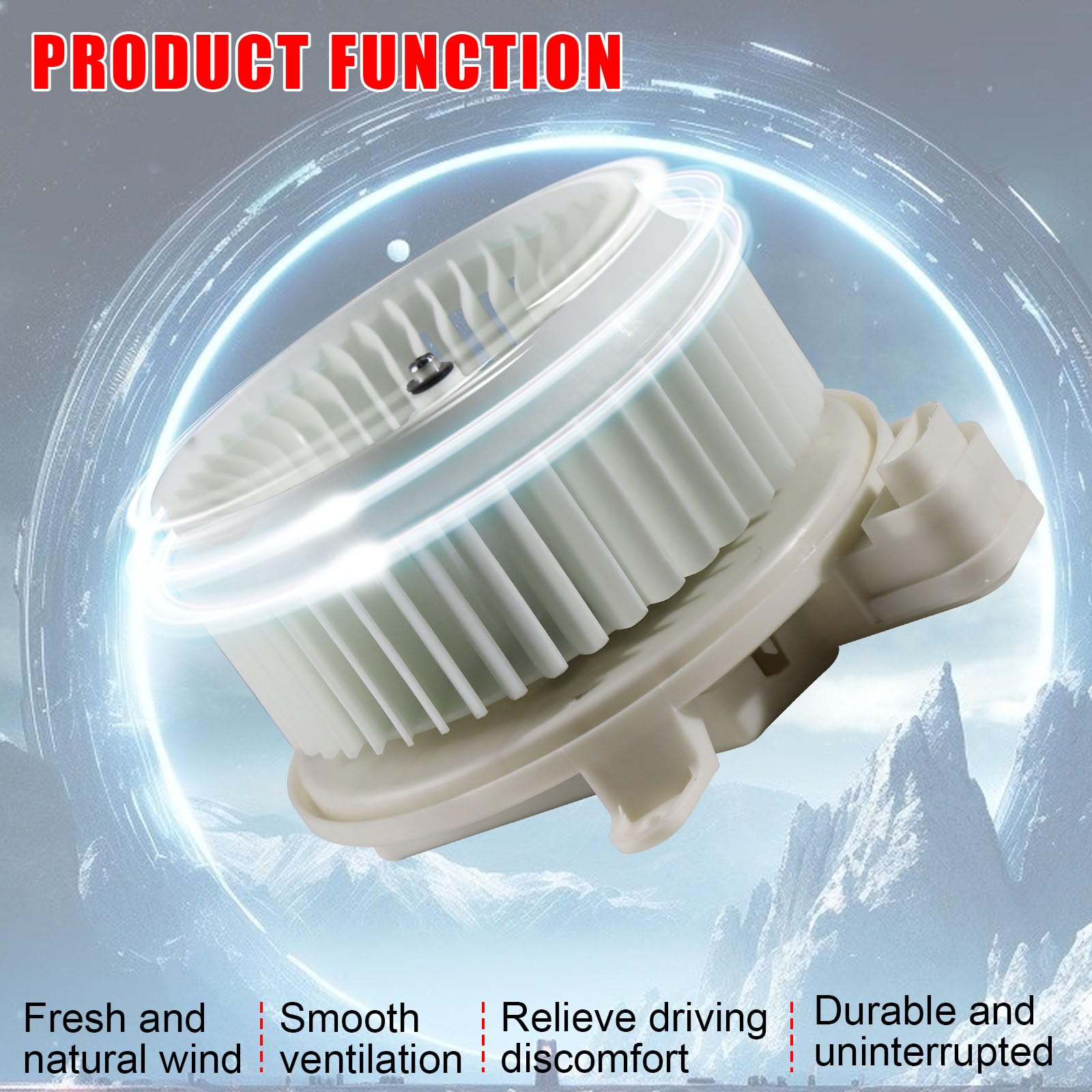 Motor de ventilador de calentador HVAC con motor sin escobillas compatible con vehículos Toyota - Sequoia 2008-2022, Sienna 2011-2020 - lado delantero, repuesto # 87103-0C051 700298 871030C051 75050